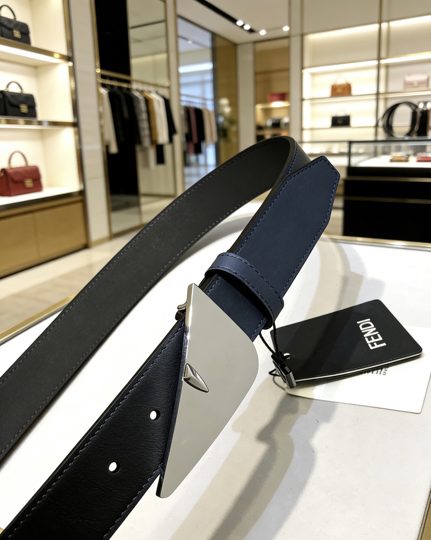 Fendi Leather Belt Cow Leather 35mm