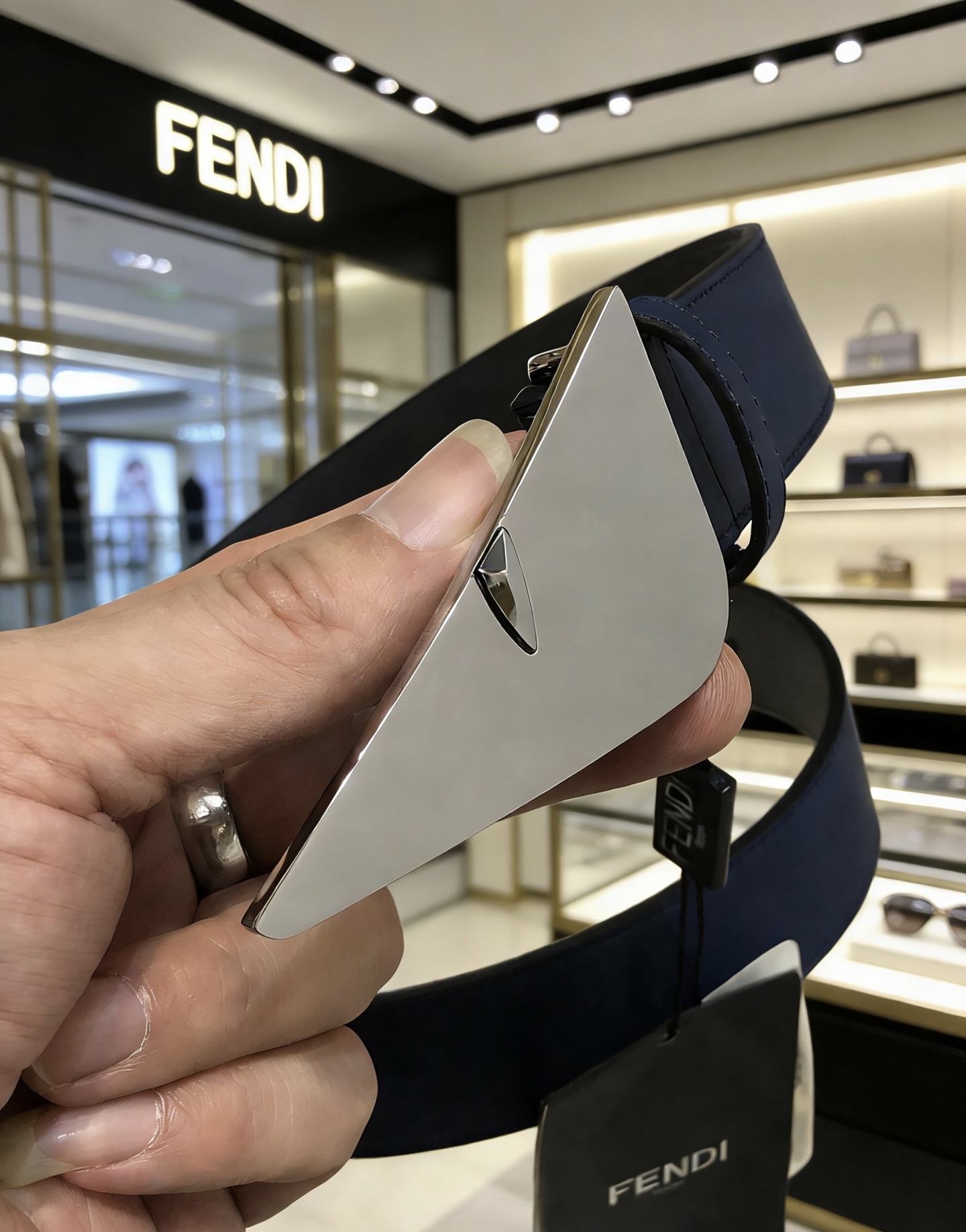 Fendi Leather Belt Cow Leather 35mm