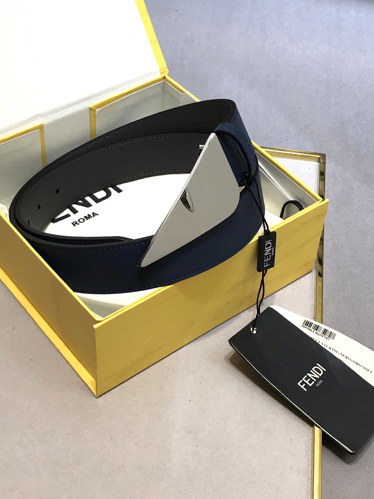 Fendi Leather Belt Cow Leather 35mm