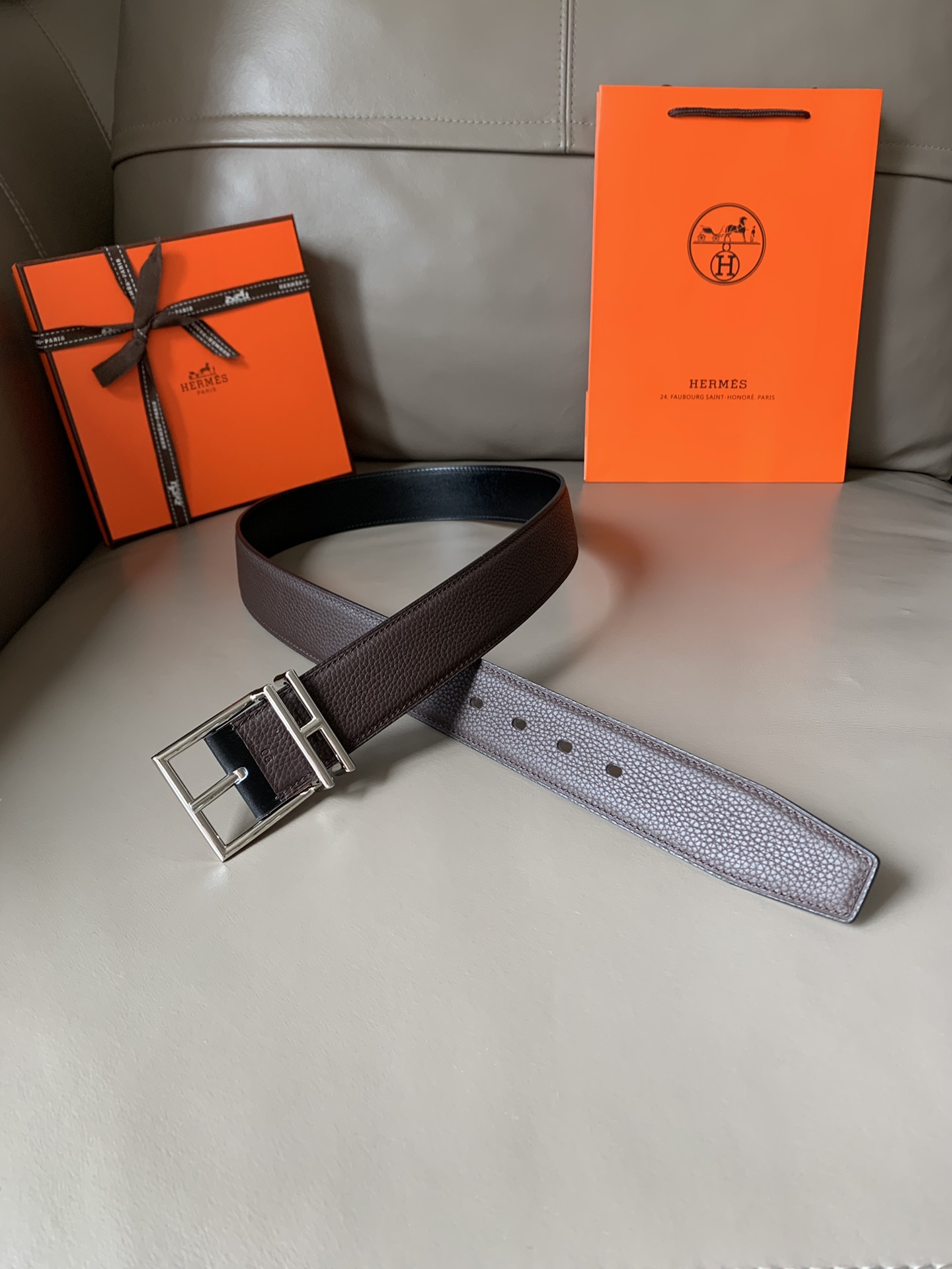 Hermès Male Basic Belt Cow Leather 40mm-s-m