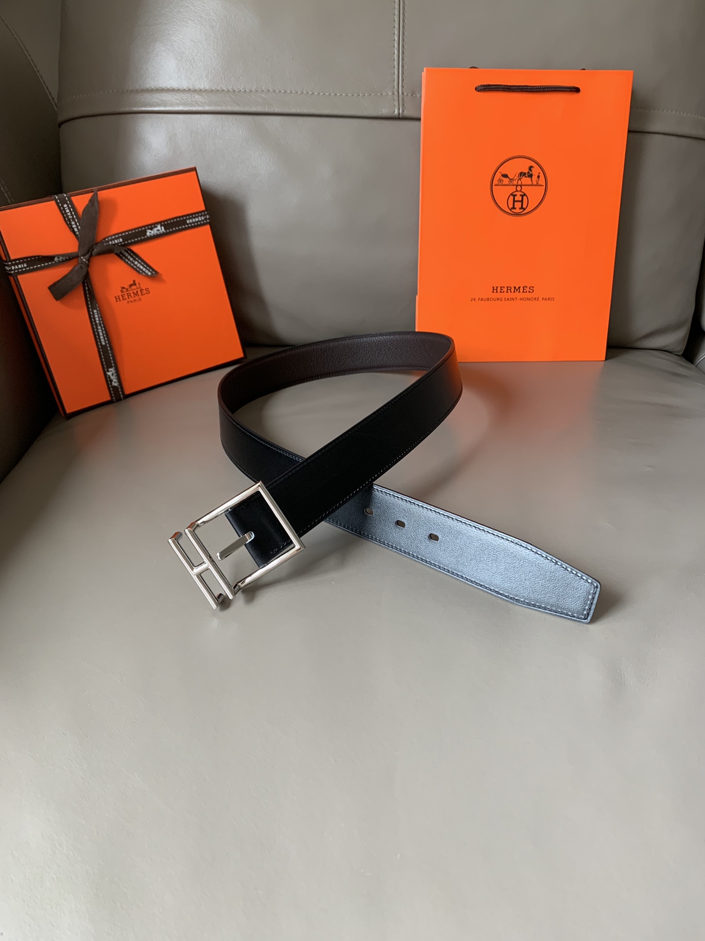 Hermès Male Basic Belt Cow Leather 40mm-s-m