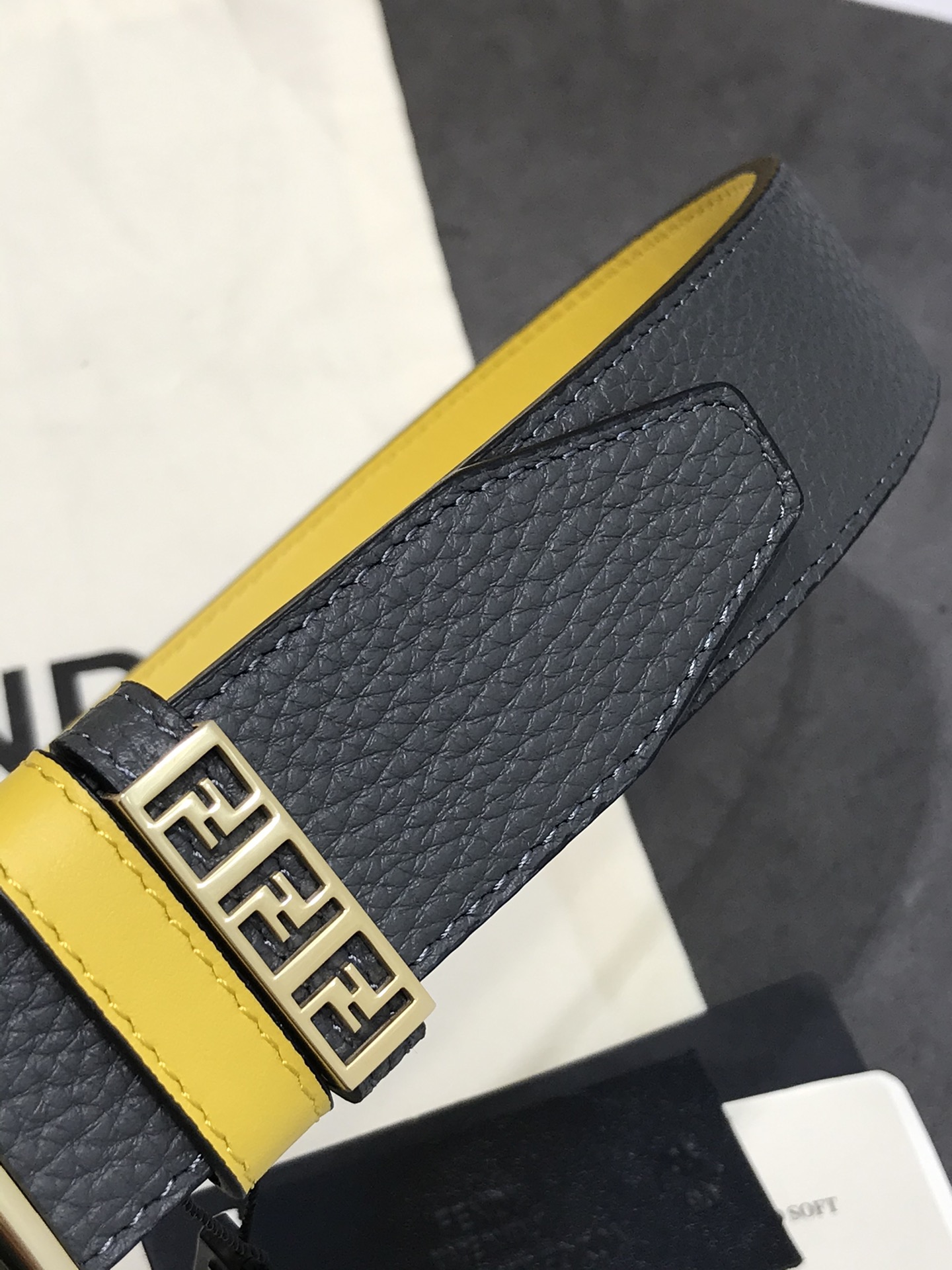 Fendi Leather Belt Cow Leather 35mm