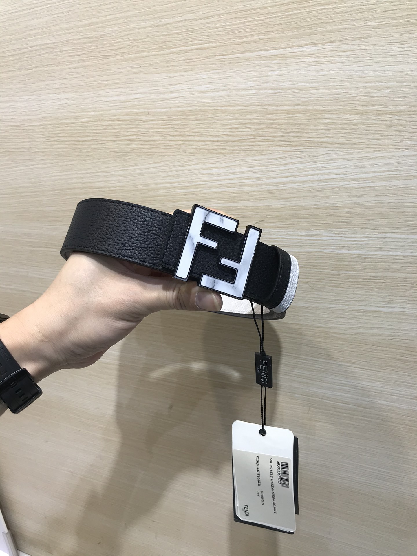 Fendi Leather Belt Cow Leather M