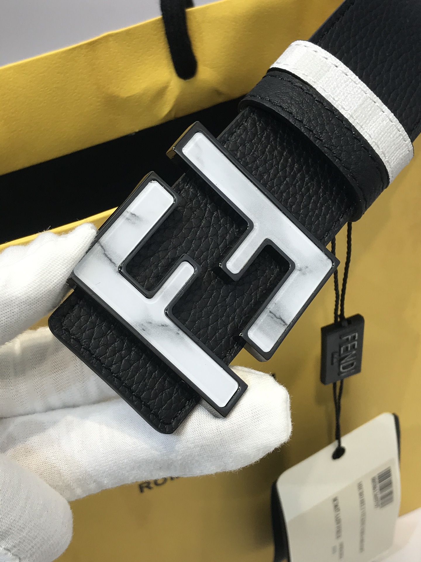 Fendi Leather Belt Cow Leather M