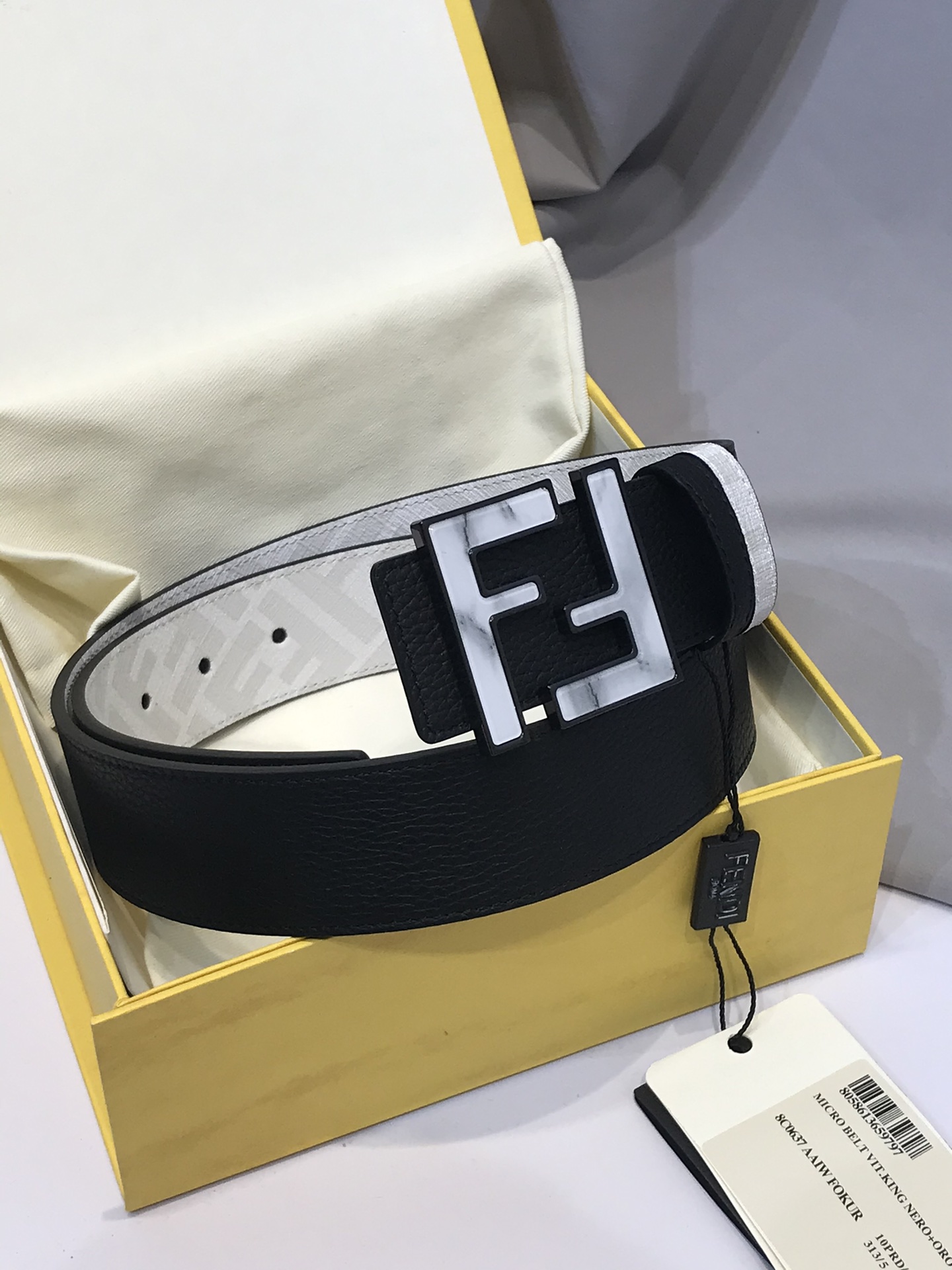 Fendi Leather Belt Cow Leather M
