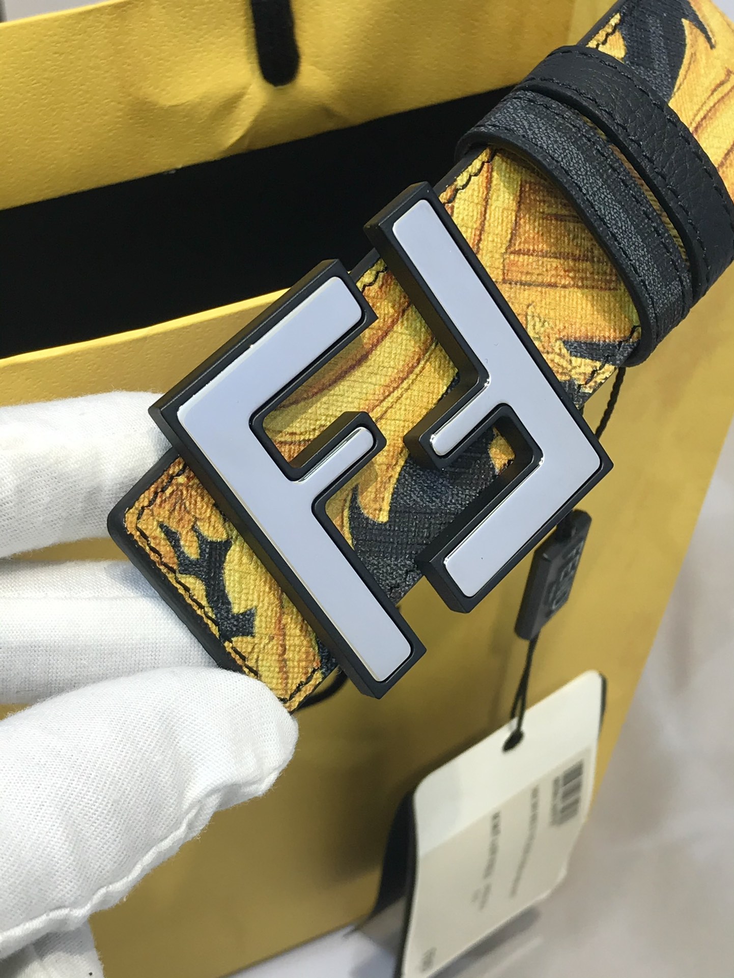 Fendi Leather Belt Cow Leather M