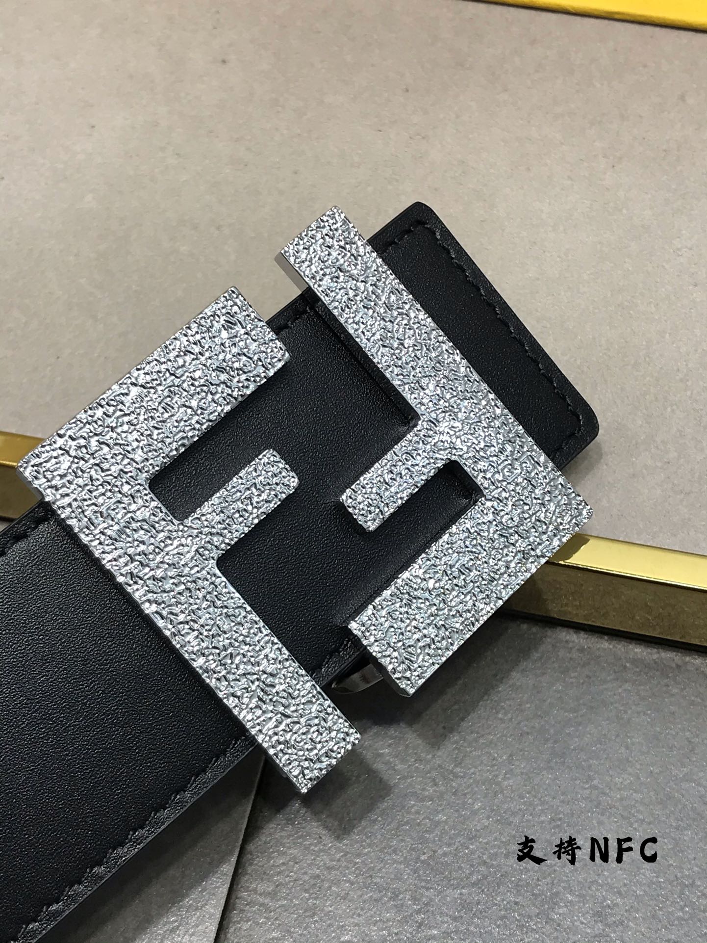 Fendi Leather Belt Cow Leather White M