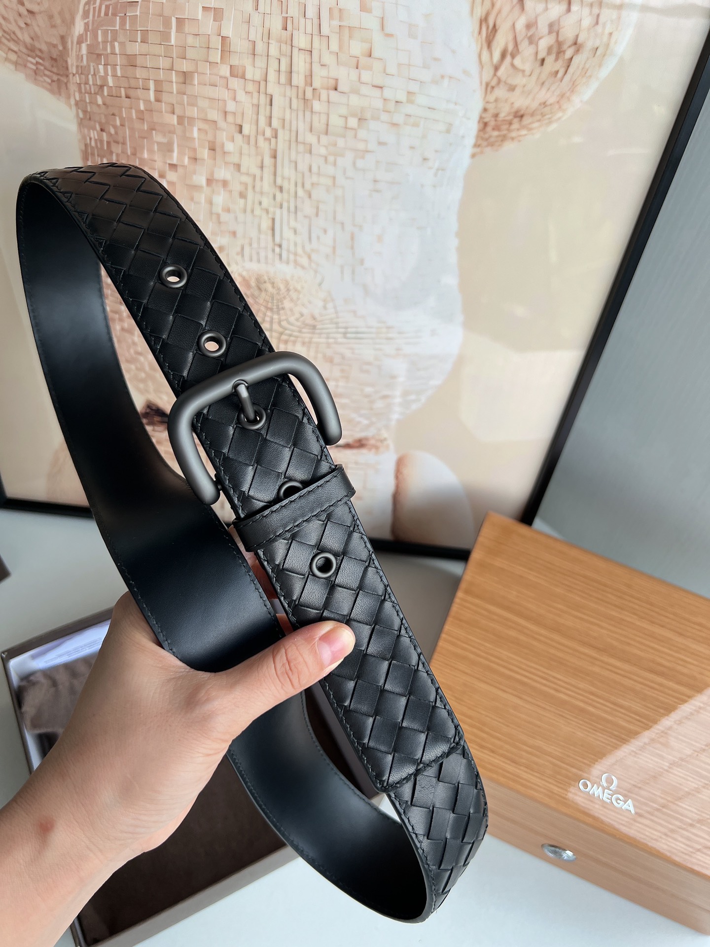 Bottega Veneta Male Pin Buckle Belt Cow Leather