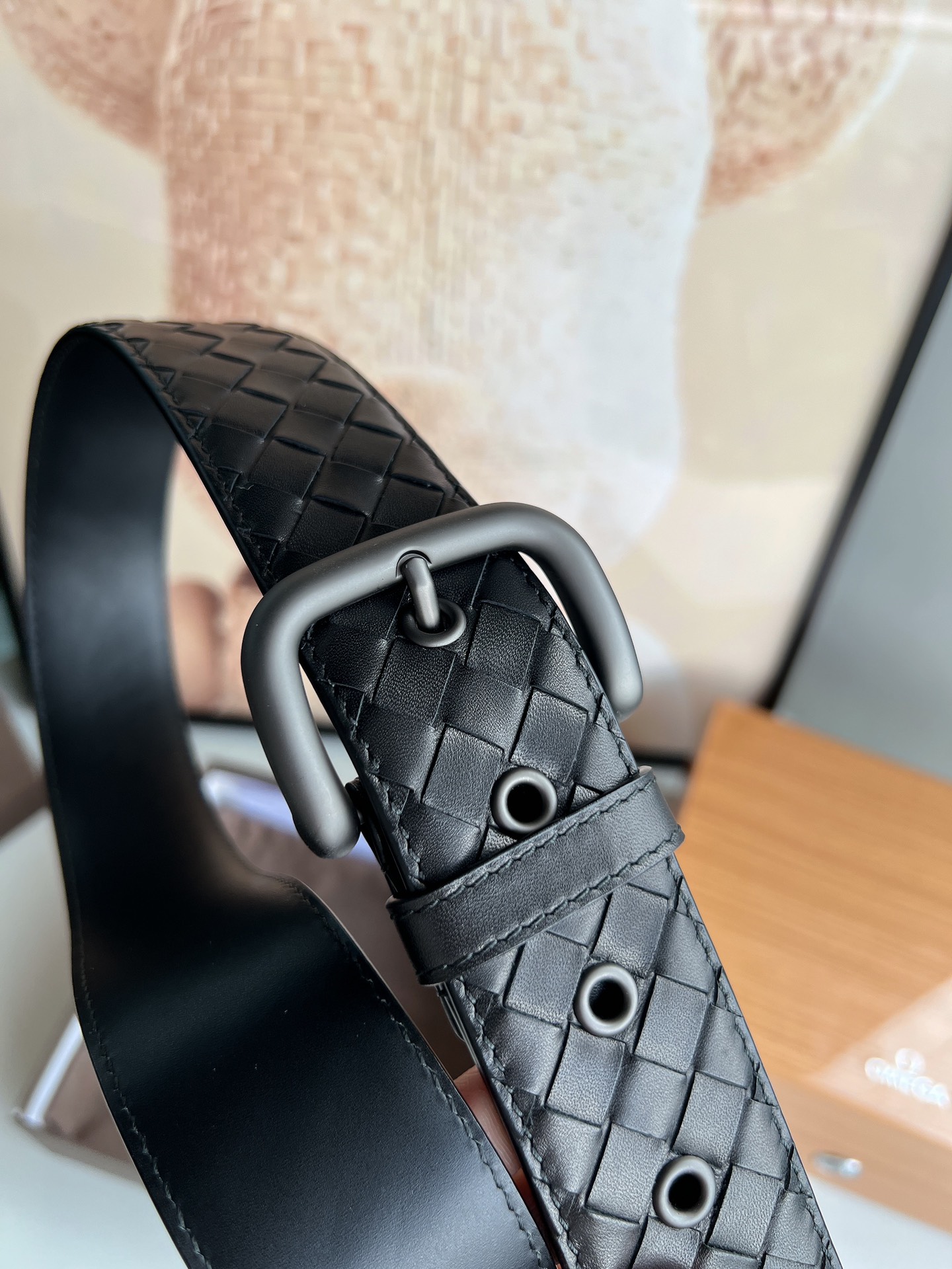 Bottega Veneta Male Pin Buckle Belt Cow Leather