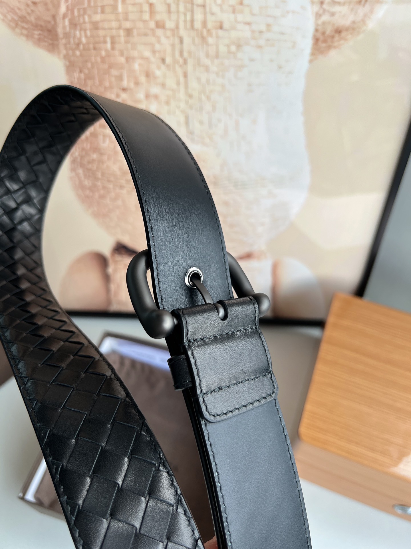 Bottega Veneta Male Pin Buckle Belt Cow Leather