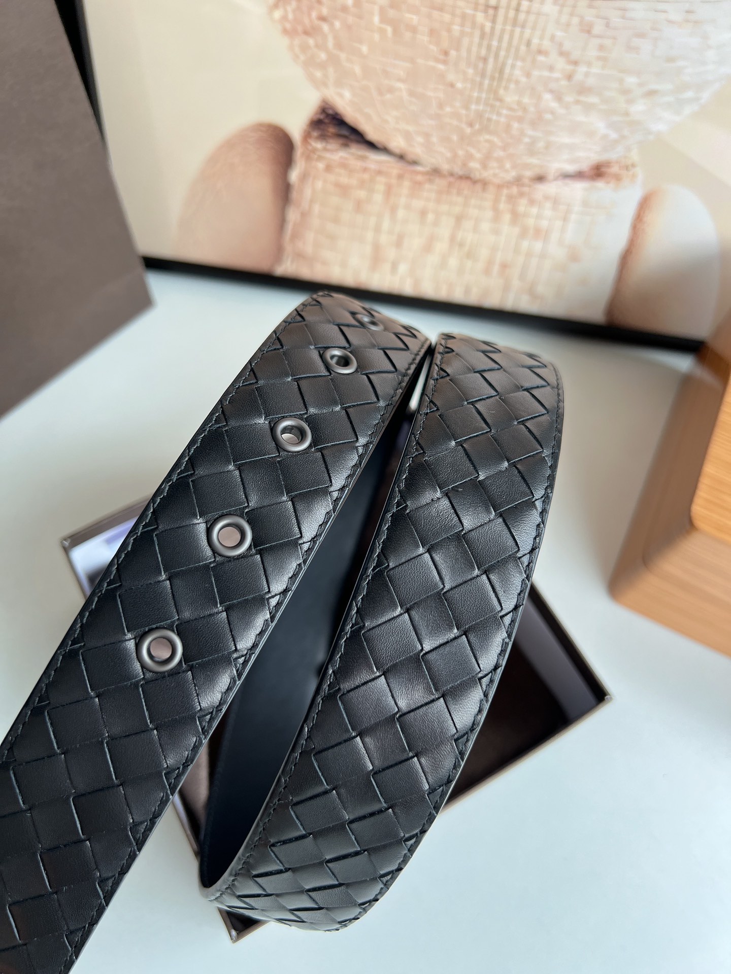 Bottega Veneta Male Pin Buckle Belt Cow Leather