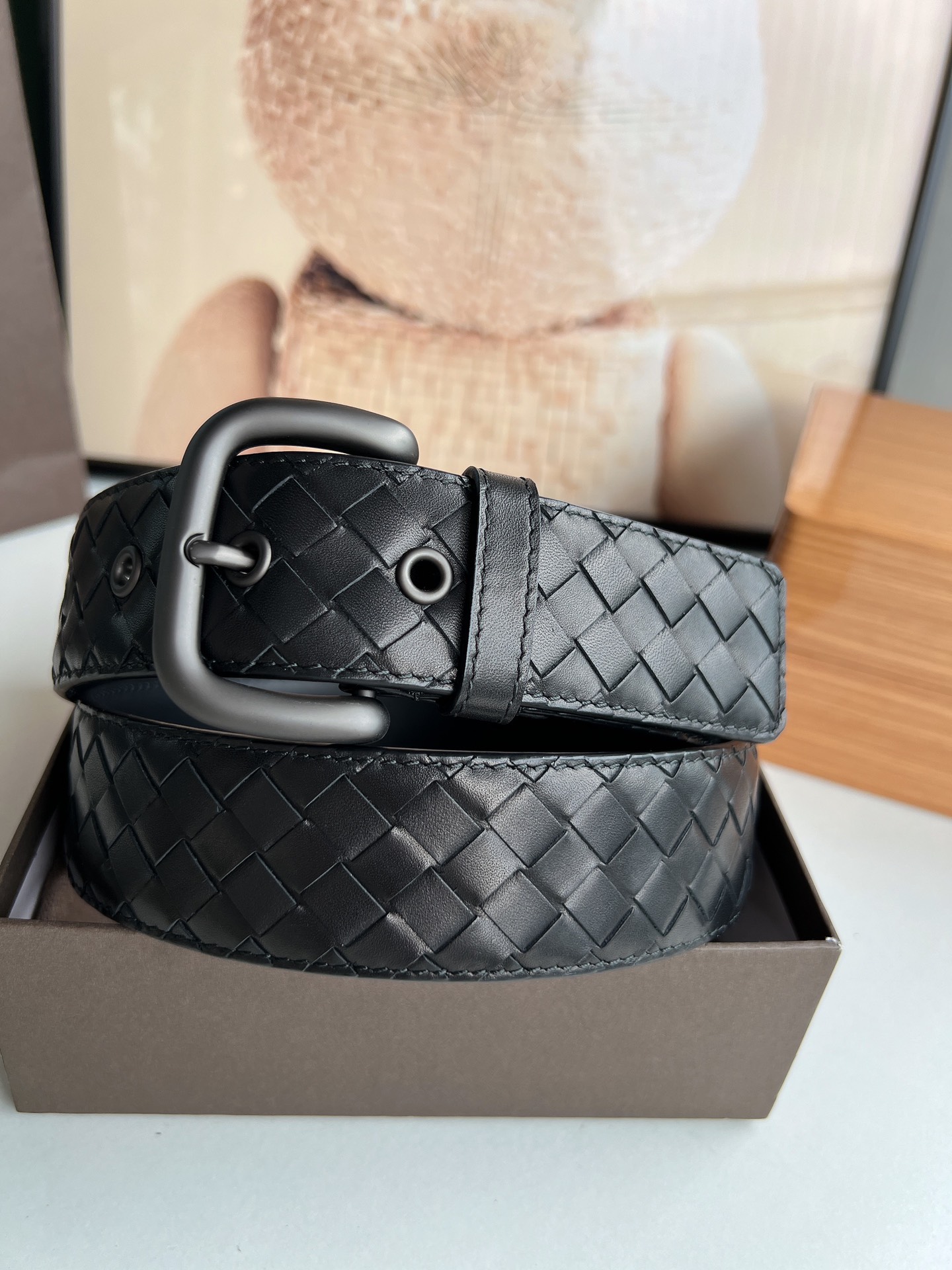 Bottega Veneta Male Pin Buckle Belt Cow Leather