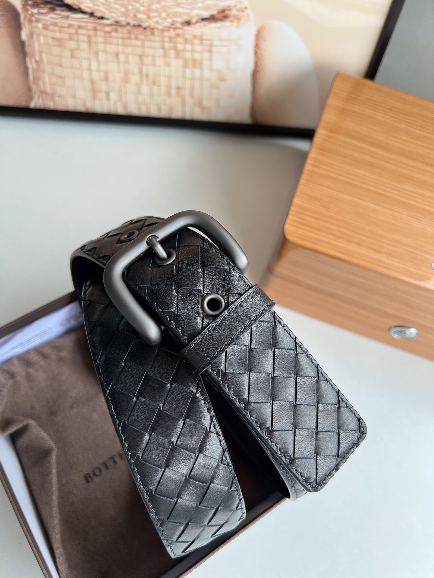 Bottega Veneta Male Pin Buckle Belt Cow Leather