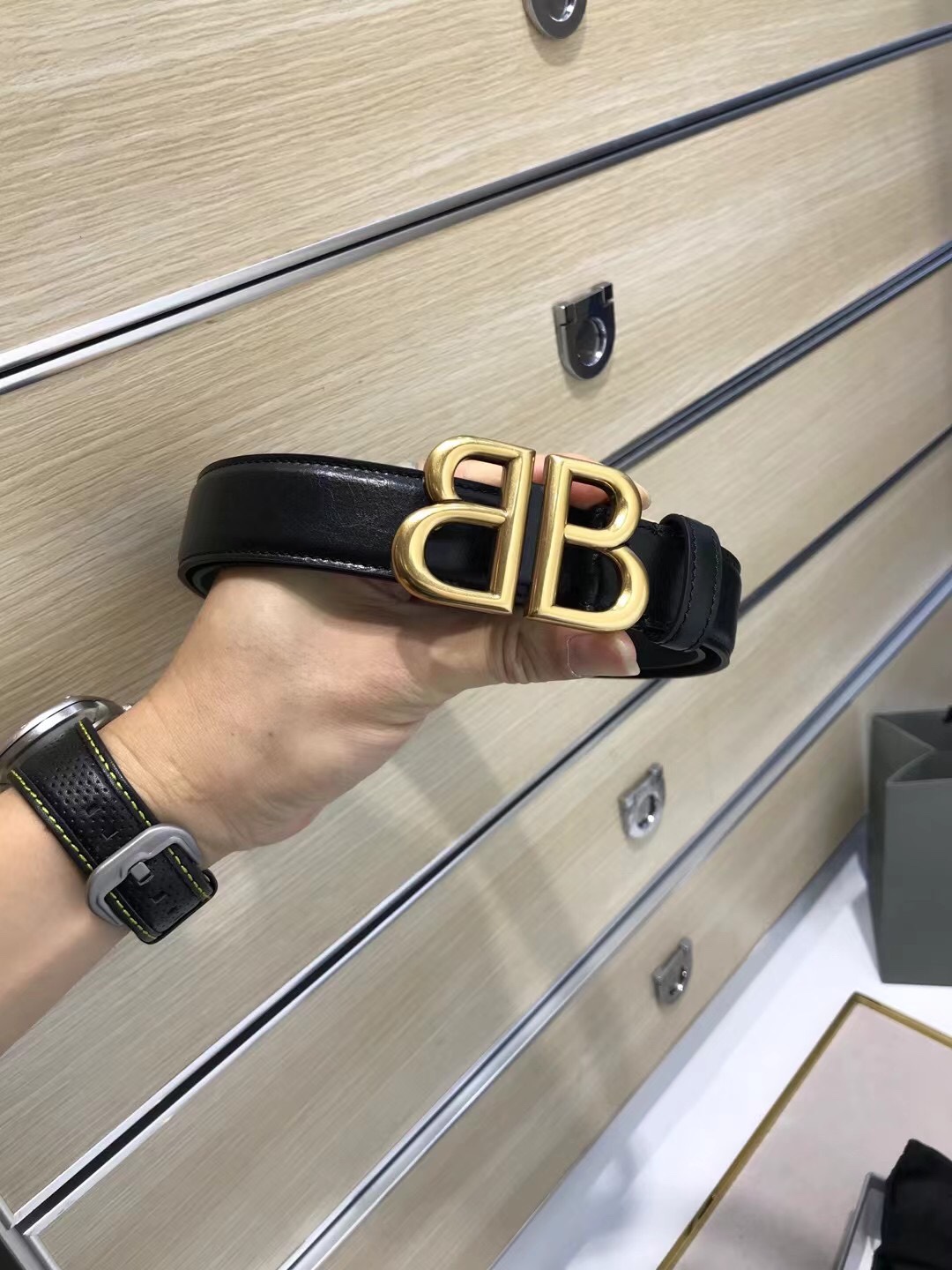 Balenciaga Basic Belt Black 30mm-l