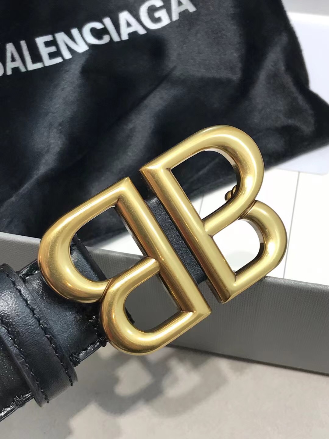 Balenciaga Basic Belt Black 30mm-l