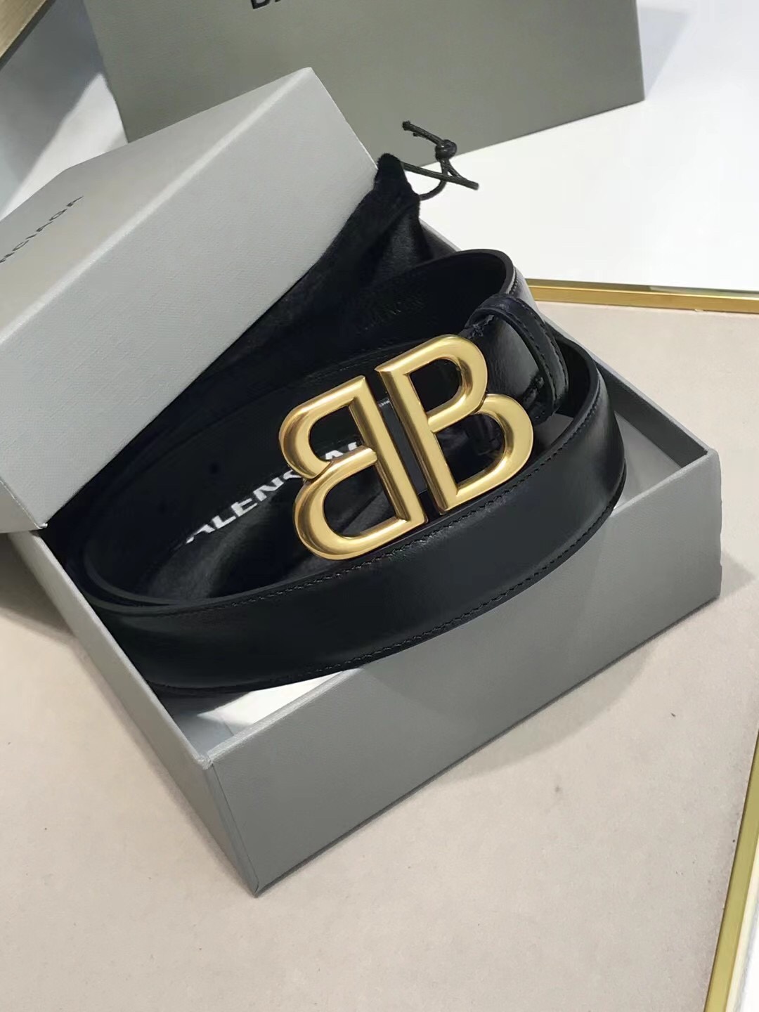 Balenciaga Basic Belt Black 30mm-l