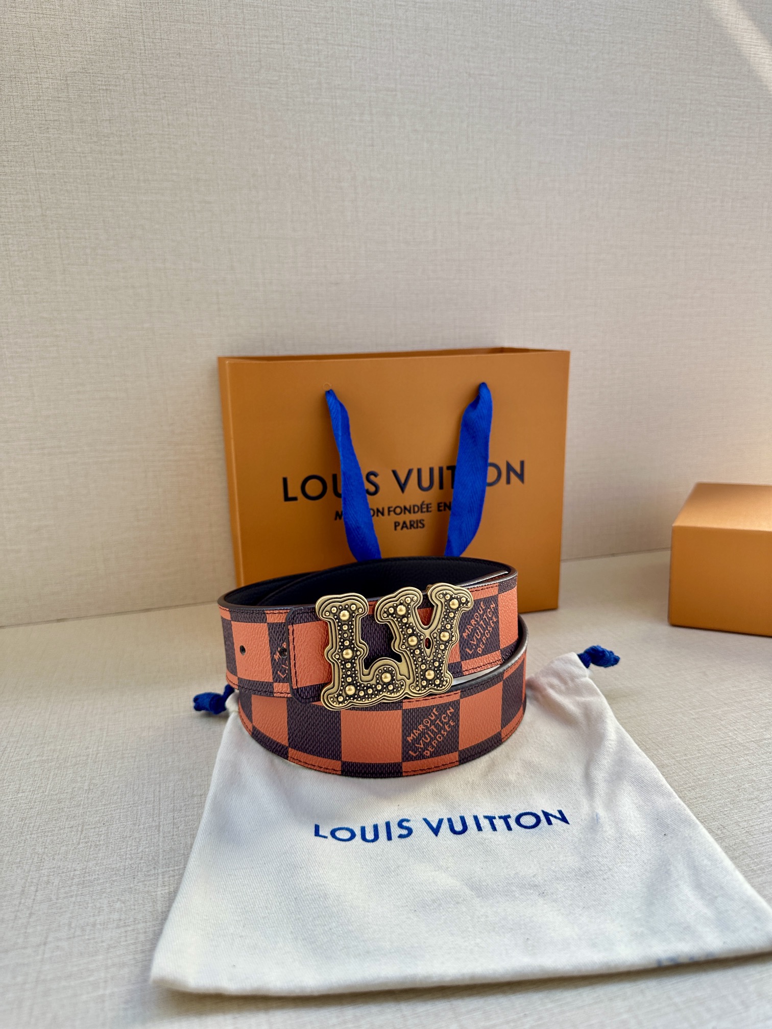 Louis Vuitton Male Basic Belt Cow Leather S-m-l
