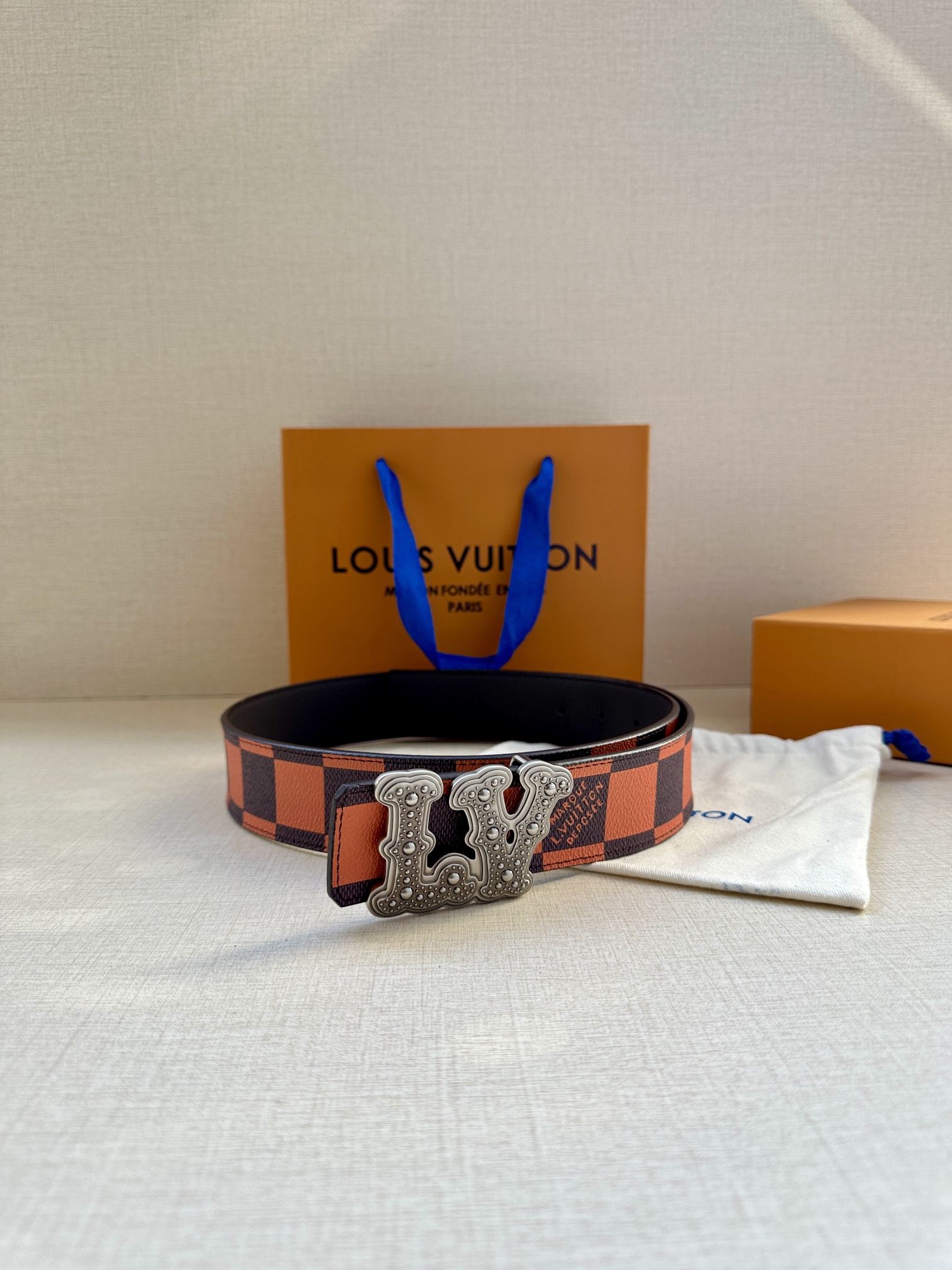 Louis Vuitton Male Basic Belt Cow Leather S-m-l