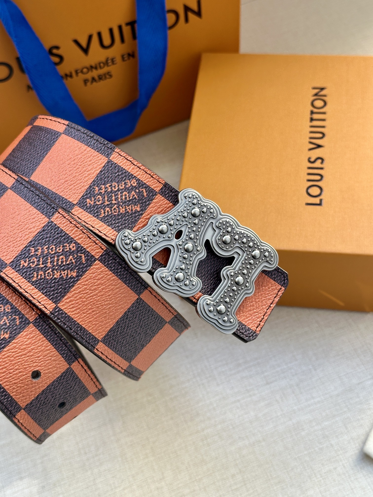 Louis Vuitton Male Basic Belt Cow Leather S-m-l