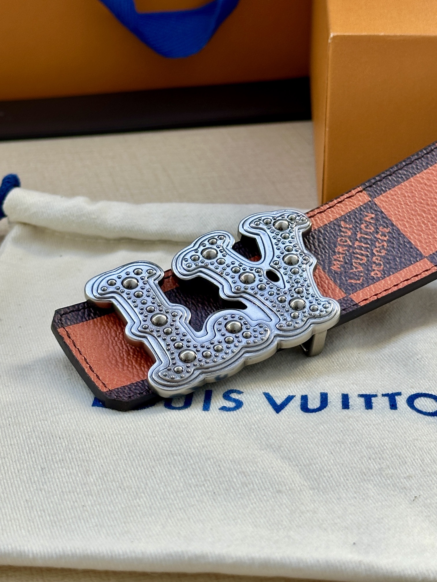 Louis Vuitton Male Basic Belt Cow Leather S-m-l