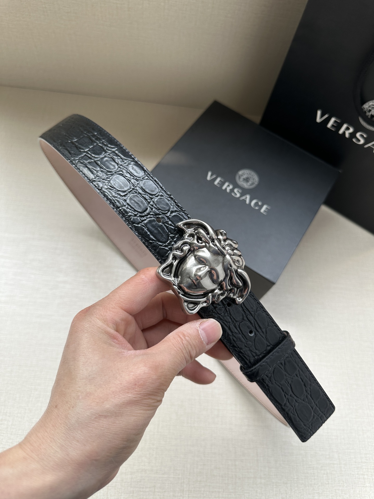 Versace Male Basic Belt Cow Leather S-m-l