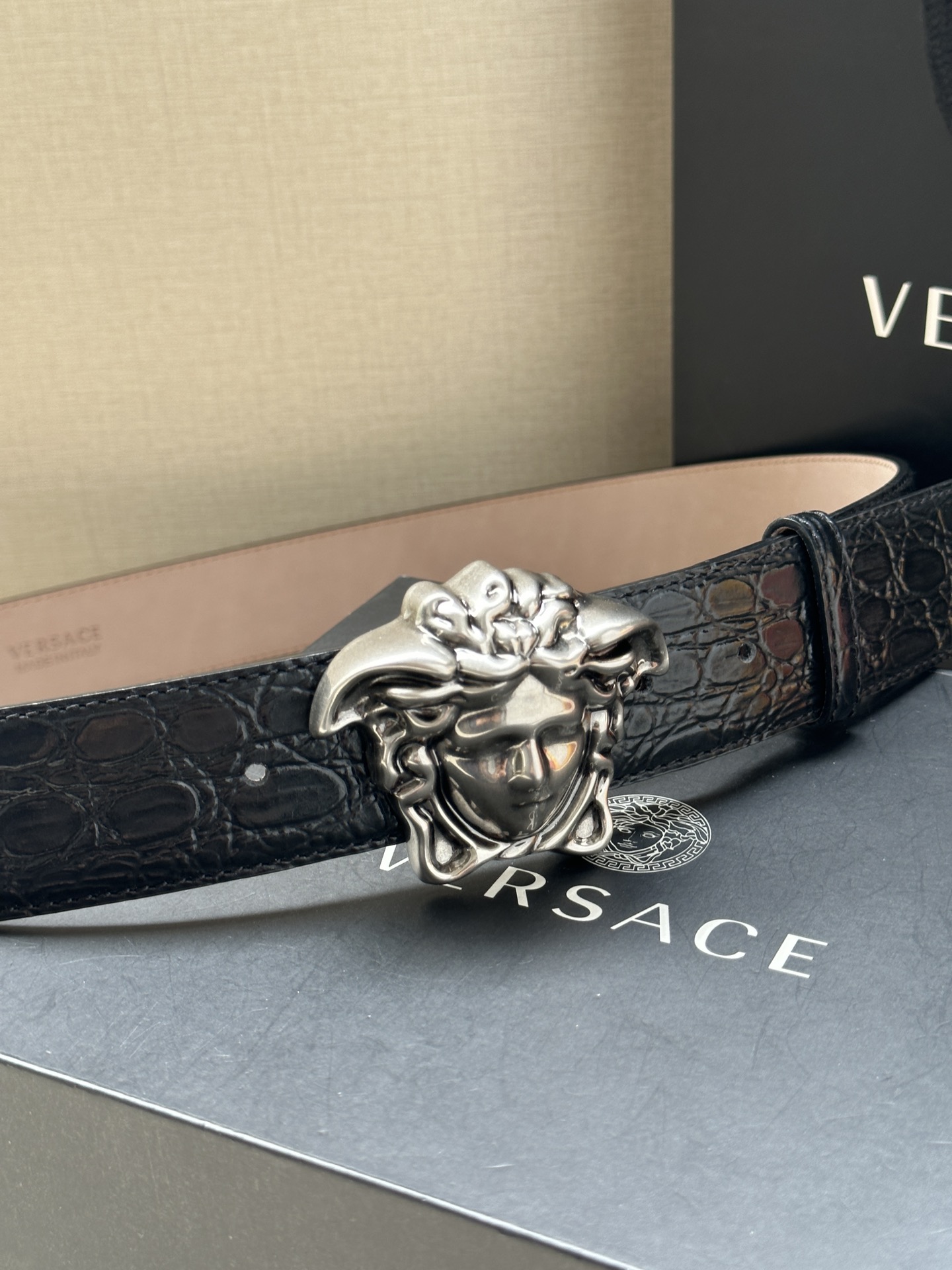 Versace Male Basic Belt Cow Leather S-m-l
