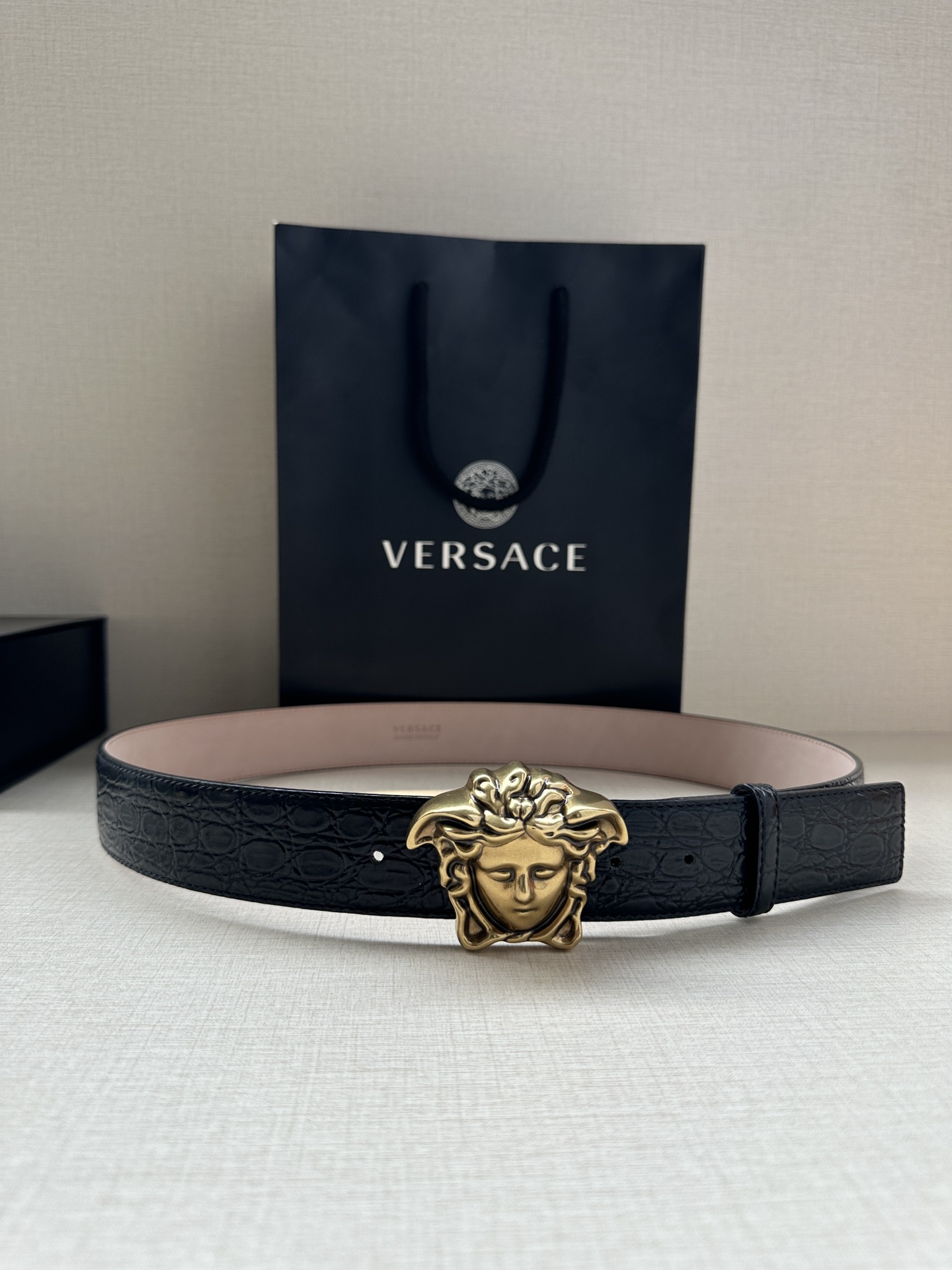 Versace Male Basic Belt Cow Leather S-m-l
