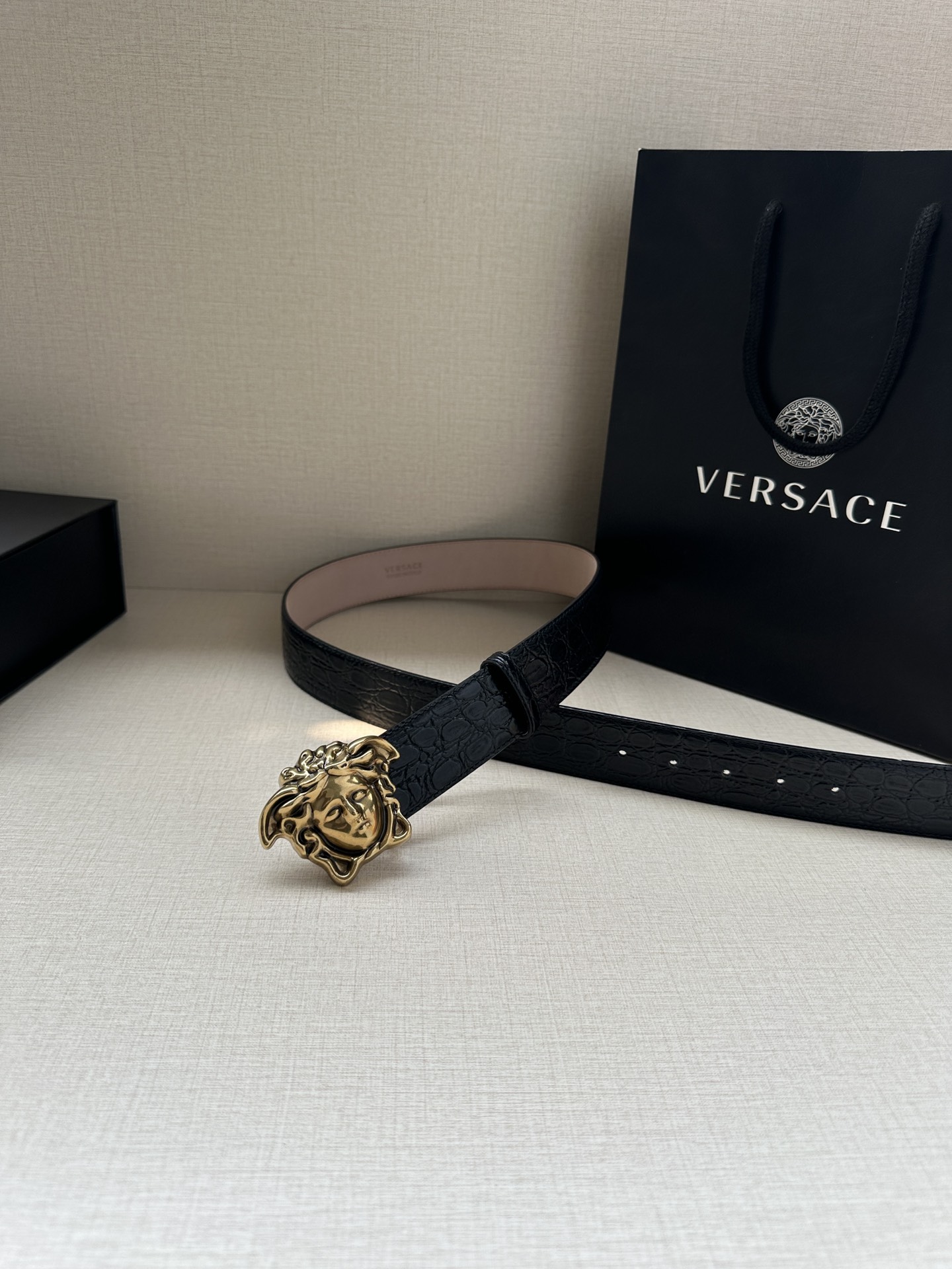 Versace Male Basic Belt Cow Leather S-m-l