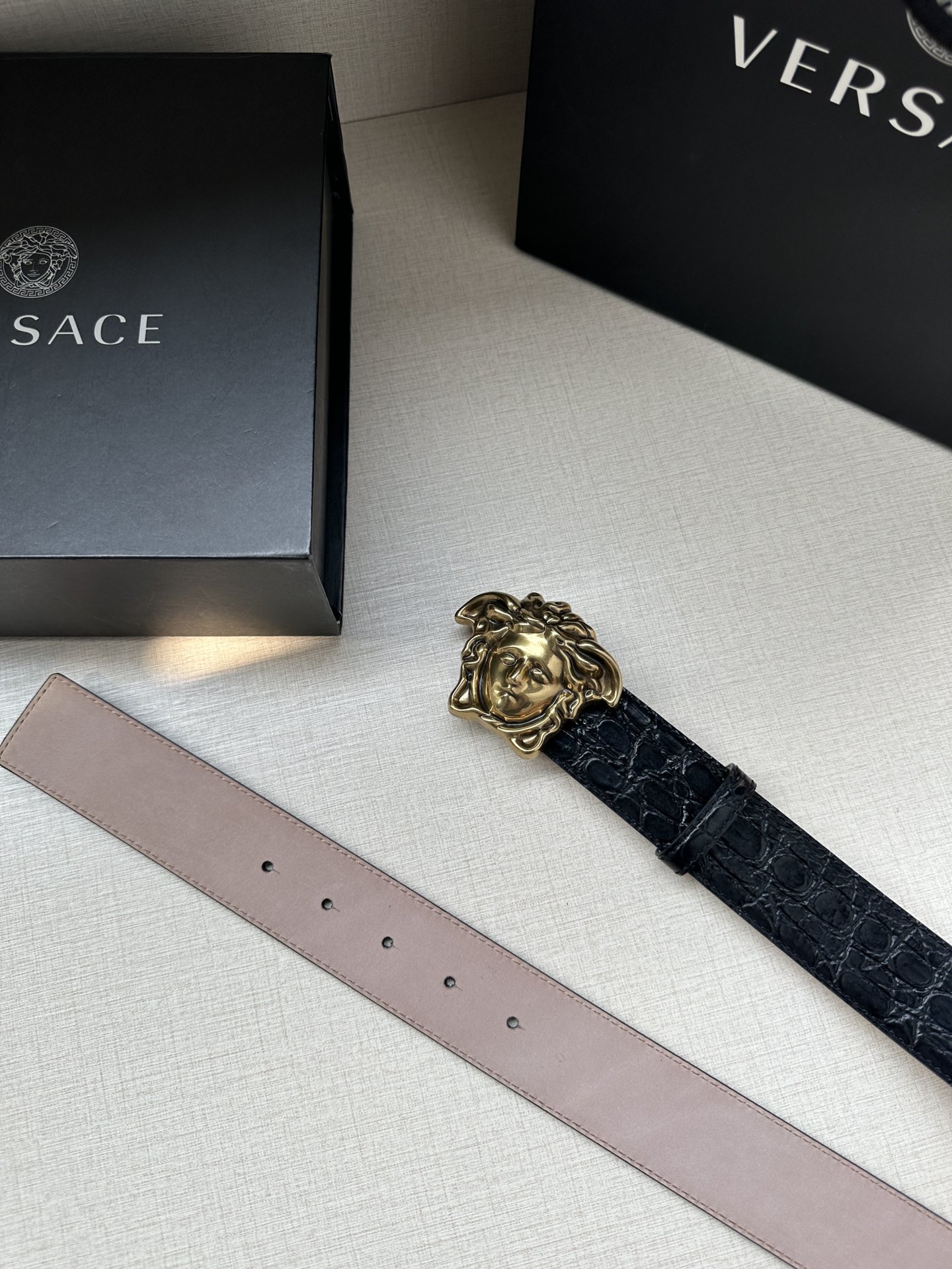 Versace Male Basic Belt Cow Leather S-m-l