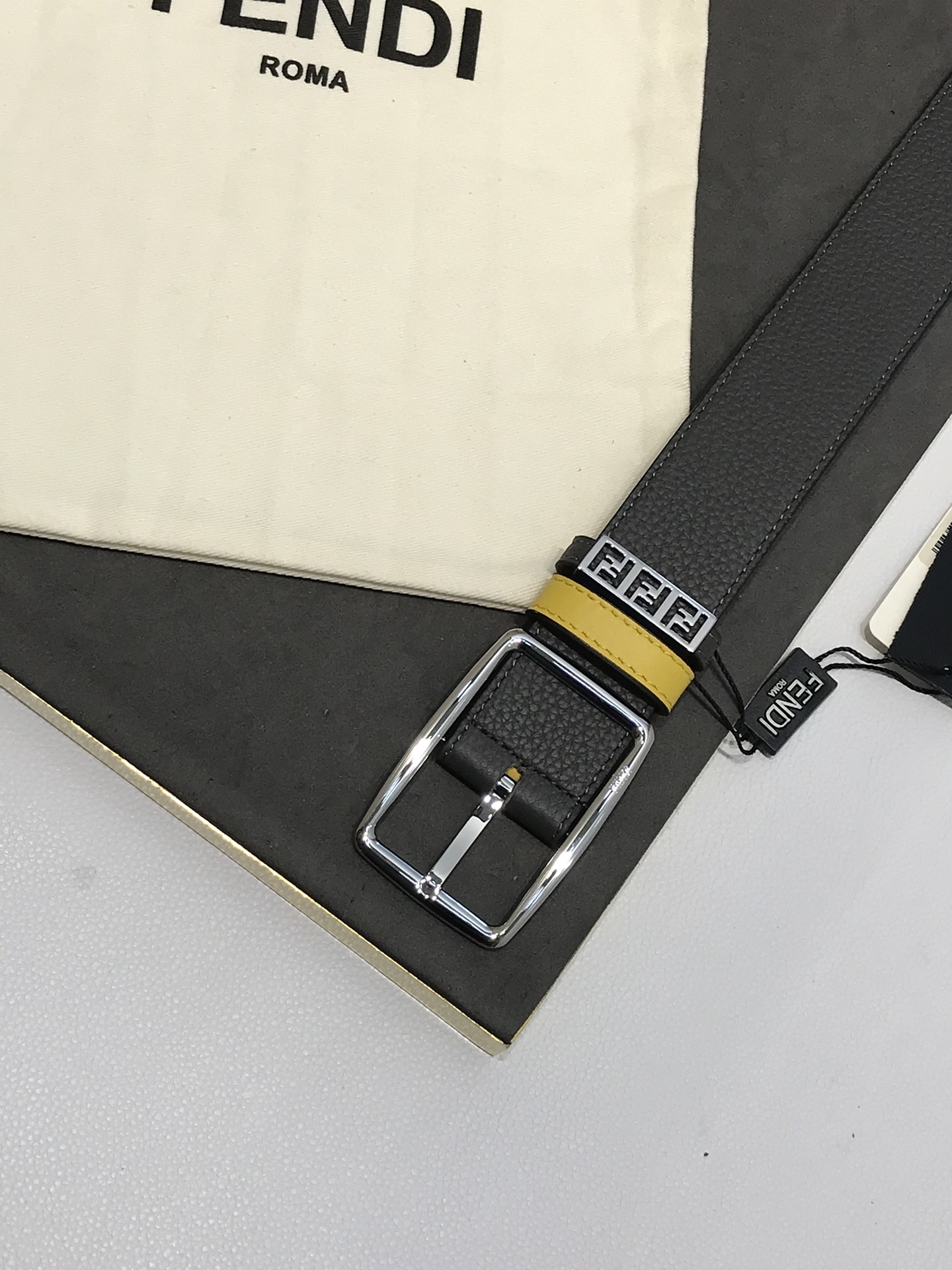 Fendi Leather Belt Cow Leather 35mm