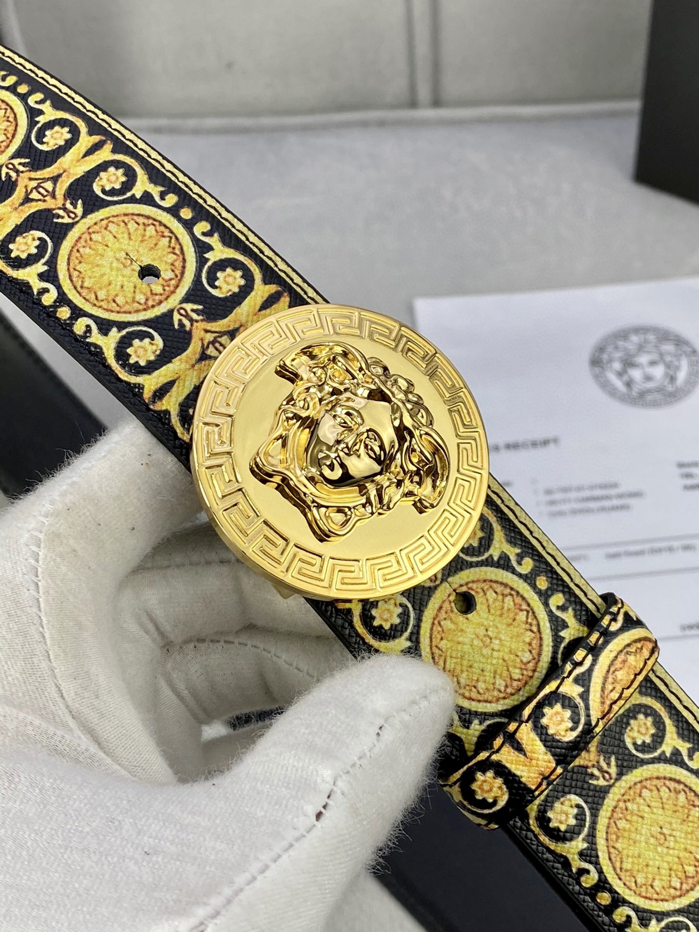 Versace Basic Belt Cow Leather S-m-l