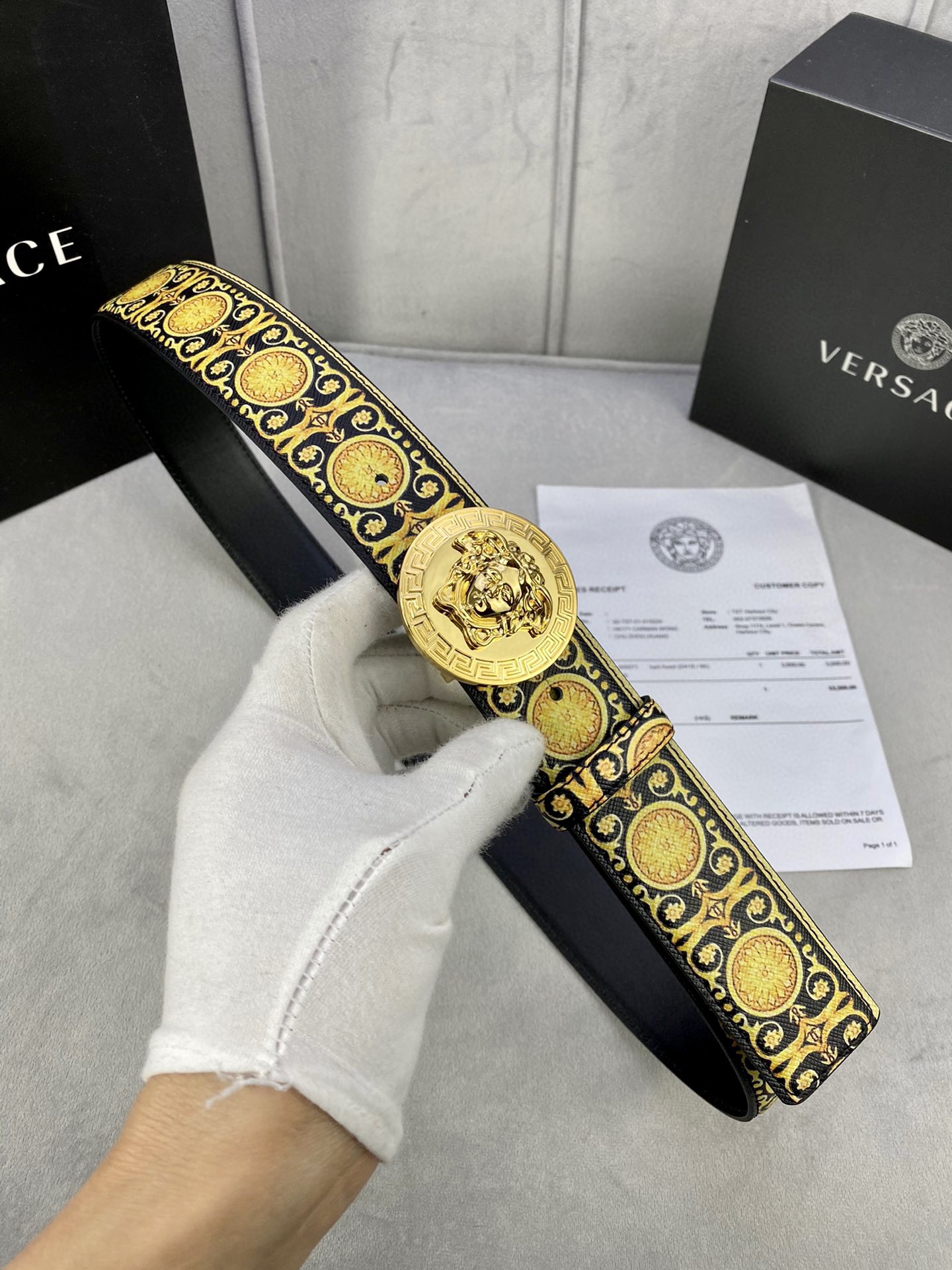 Versace Basic Belt Cow Leather S-m-l