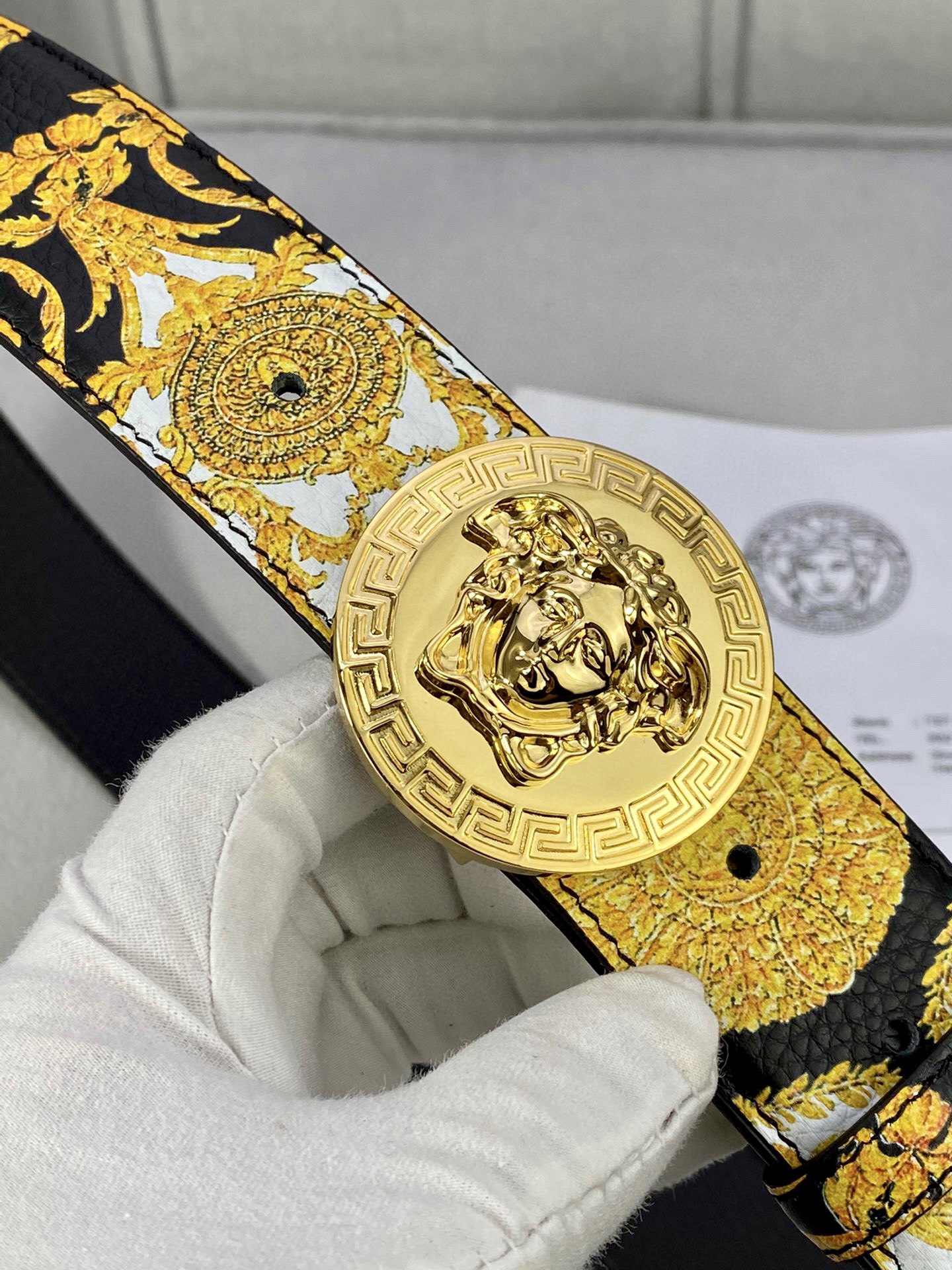 Versace Basic Belt Cow Leather S-m-l