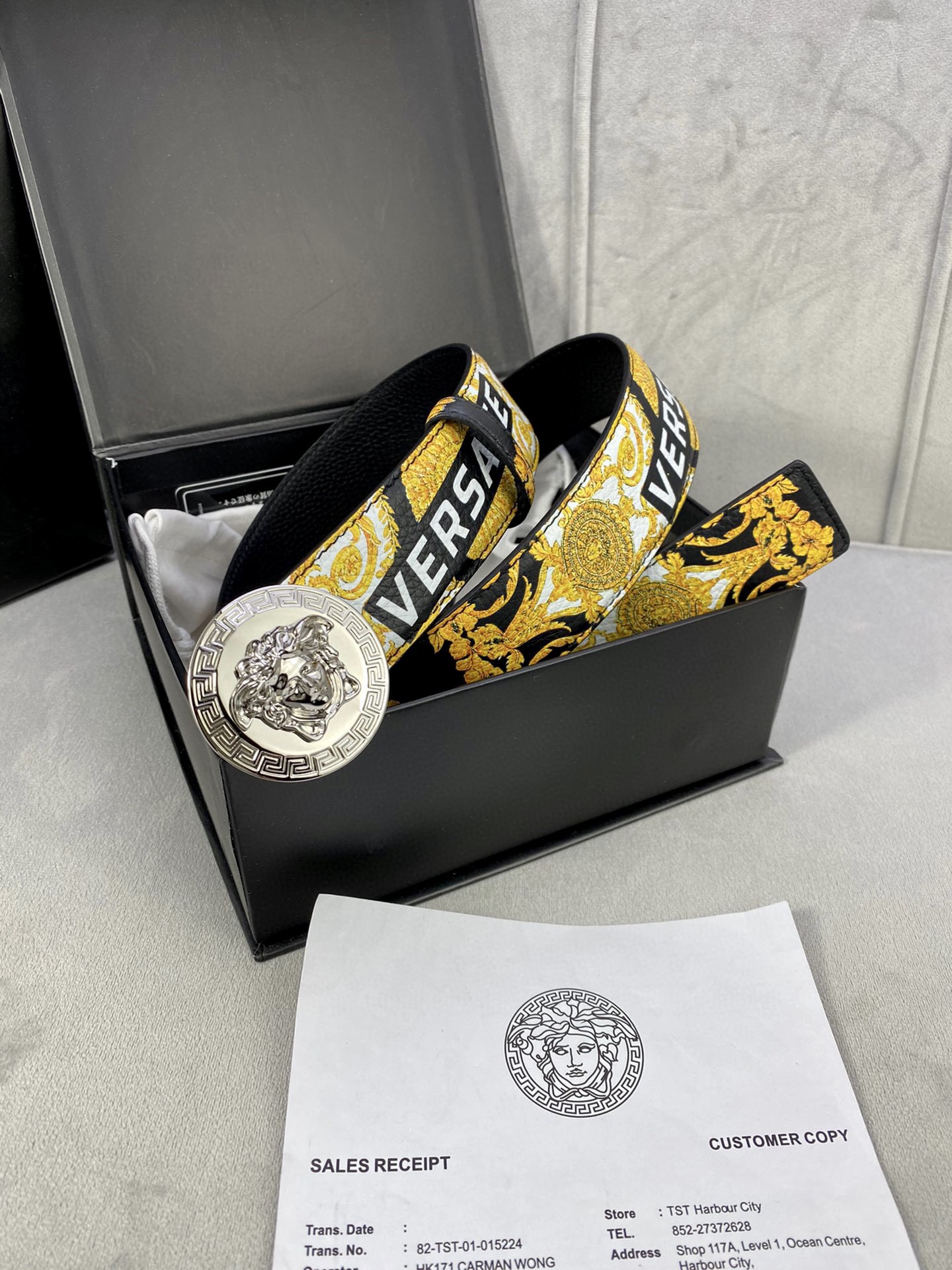 Versace Basic Belt Cow Leather S-m-l