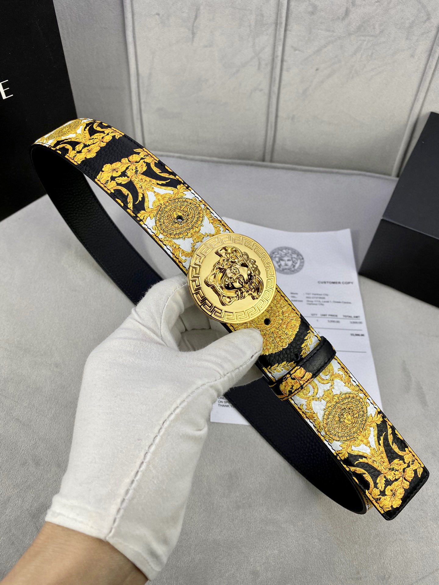 Versace Basic Belt Cow Leather S-m-l