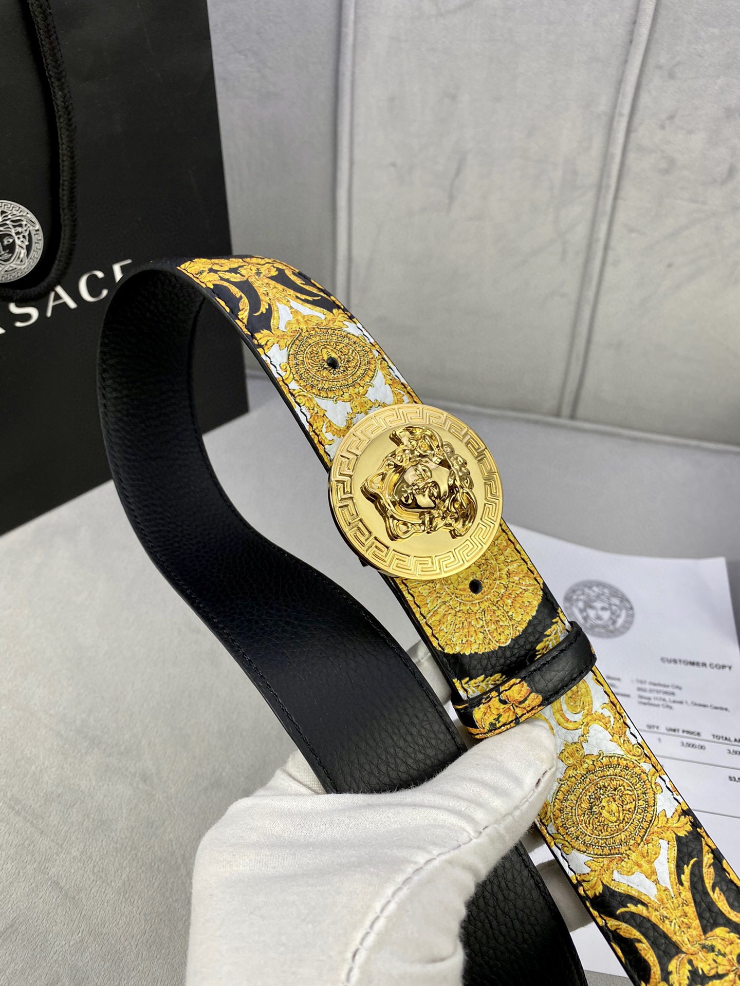 Versace Basic Belt Cow Leather S-m-l