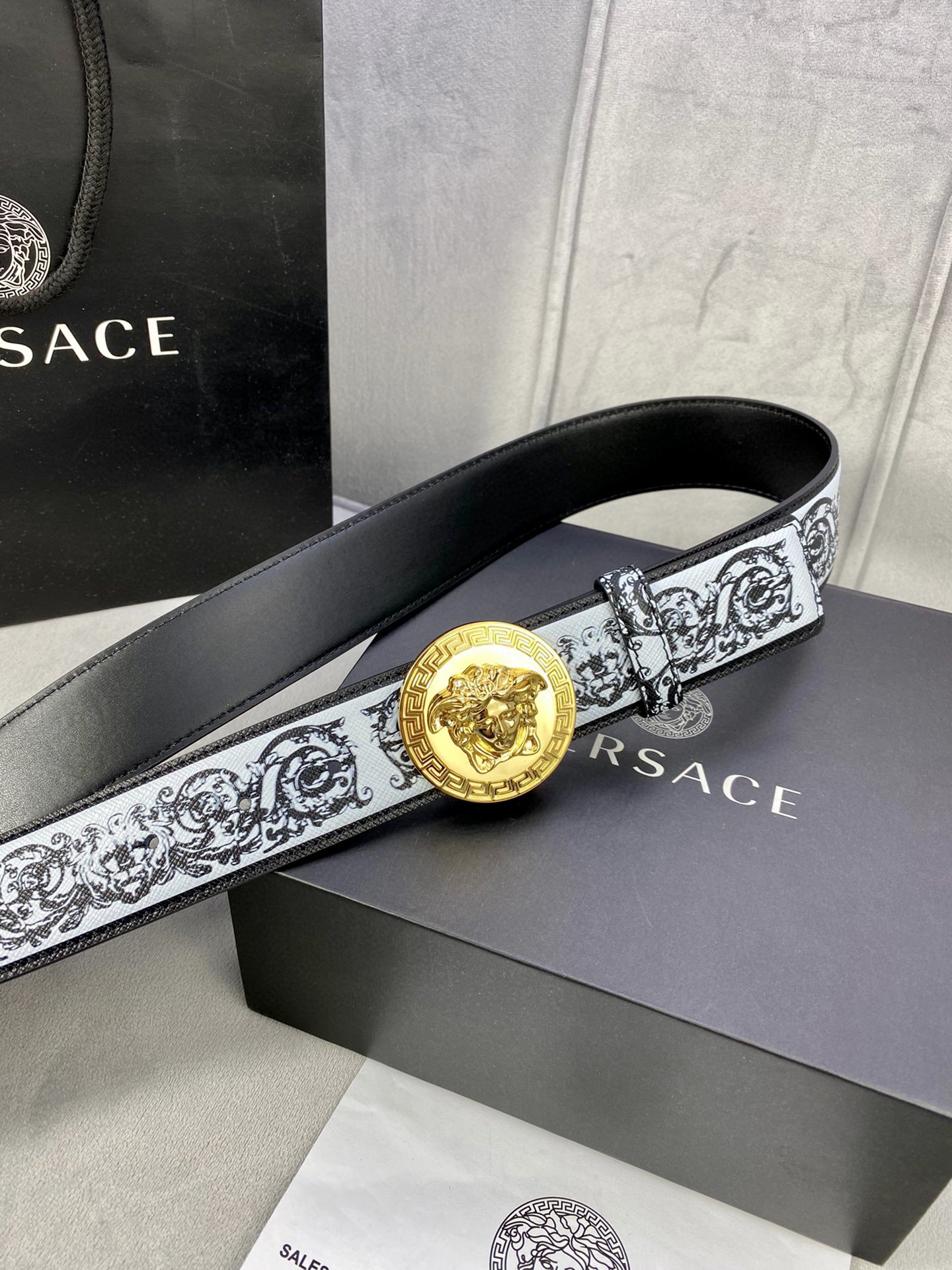 Versace Basic Belt Cow Leather S-m-l