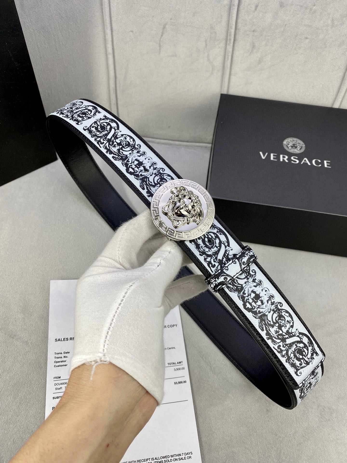 Versace Basic Belt Cow Leather S-m-l