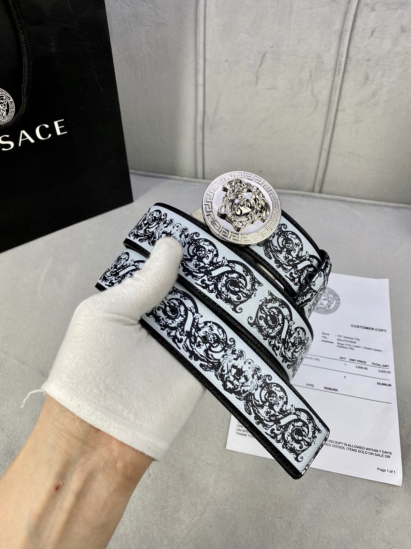 Versace Basic Belt Cow Leather S-m-l