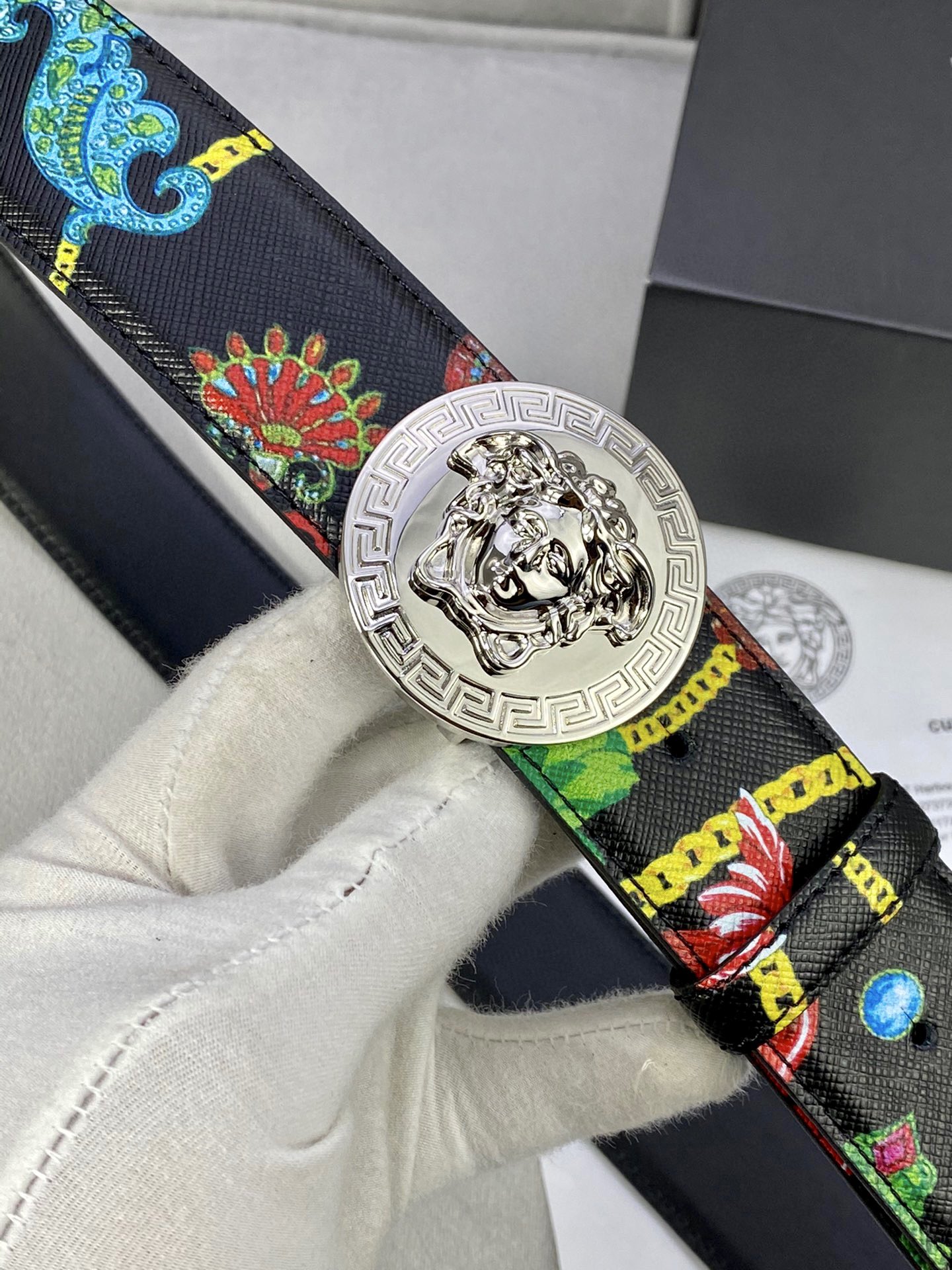 Versace Basic Belt Cow Leather S-m-l