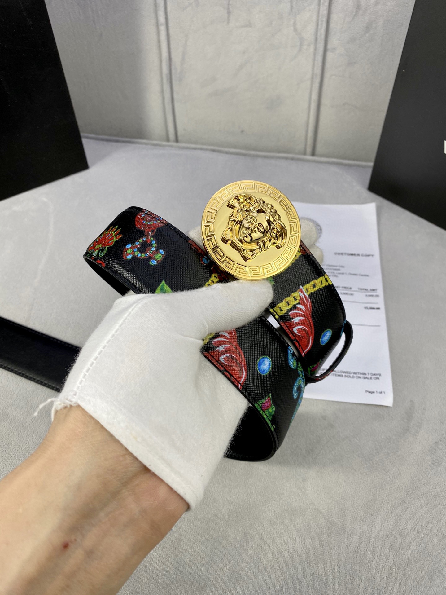 Versace Basic Belt Cow Leather S-m-l