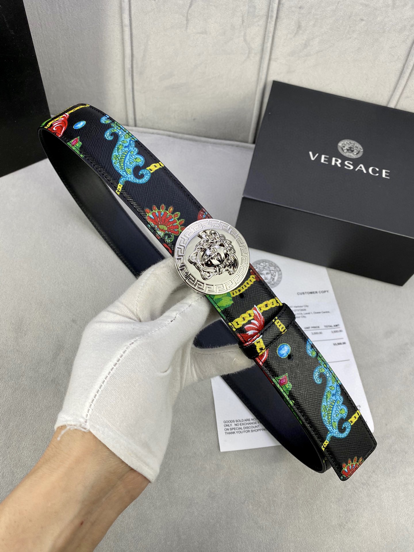 Versace Basic Belt Cow Leather S-m-l