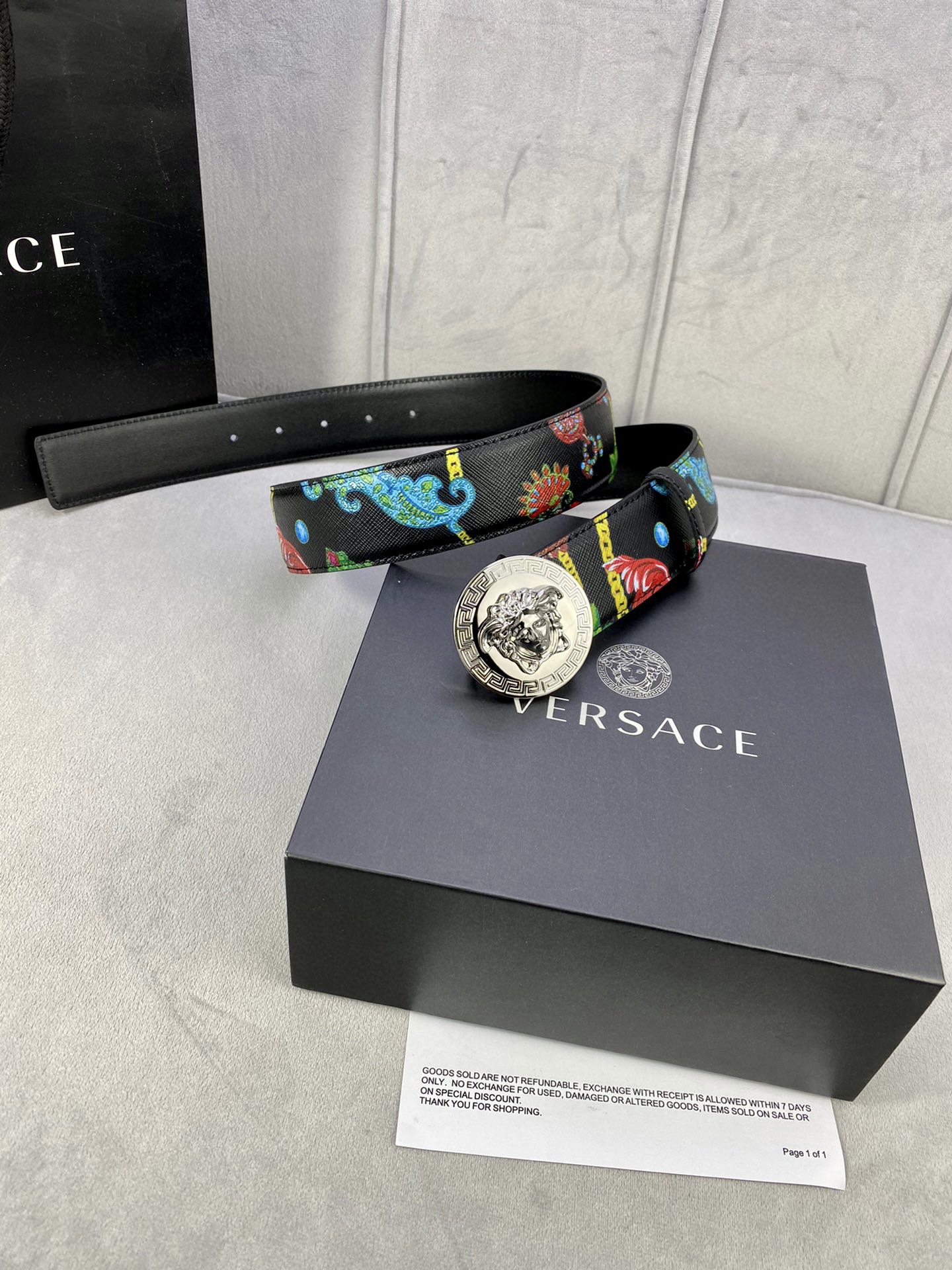 Versace Basic Belt Cow Leather S-m-l