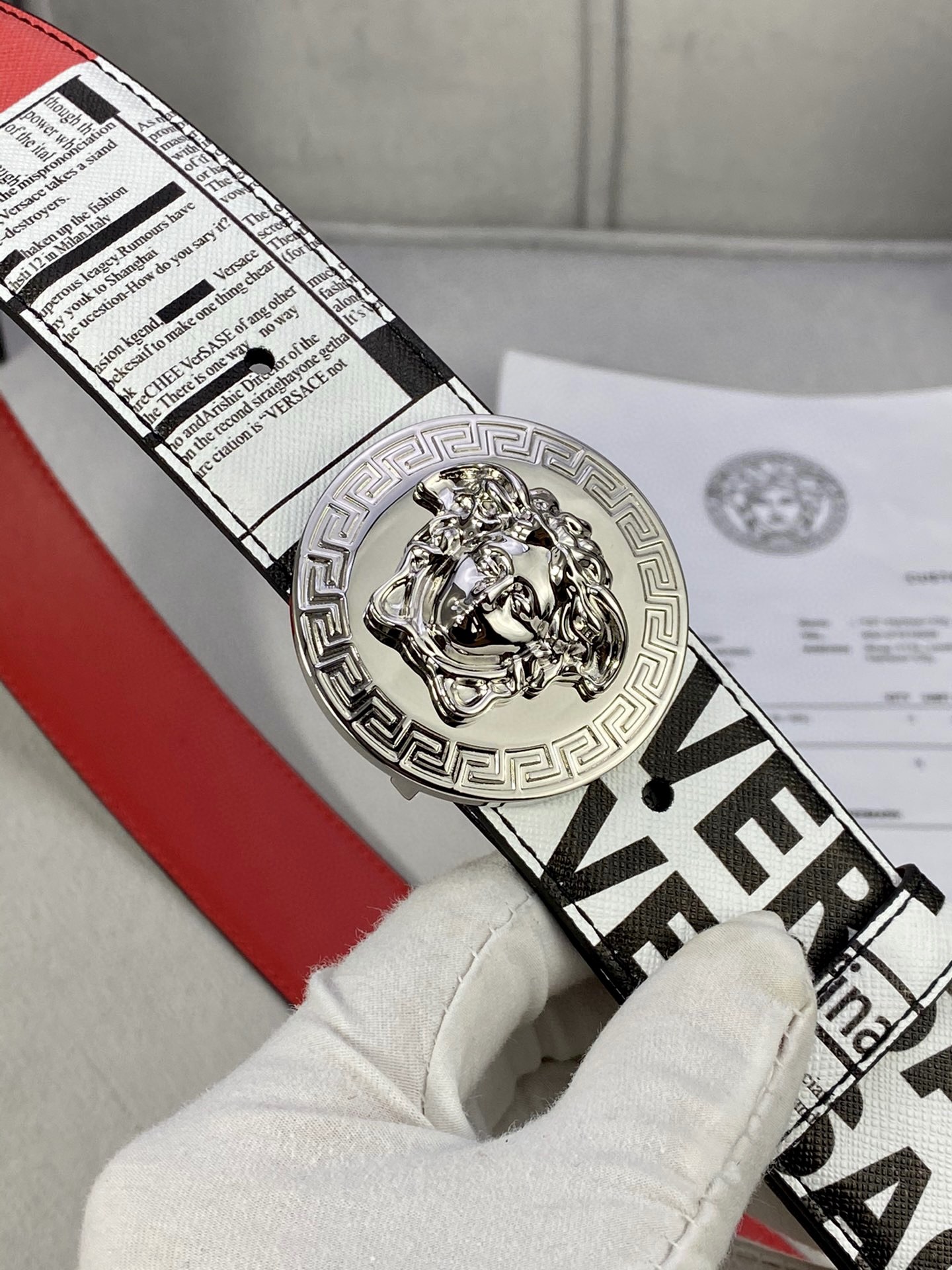 Versace Basic Belt Cow Leather S-m-l