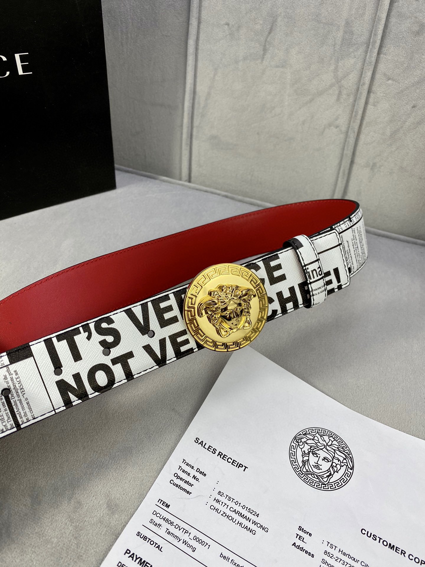 Versace Basic Belt Cow Leather S-m-l