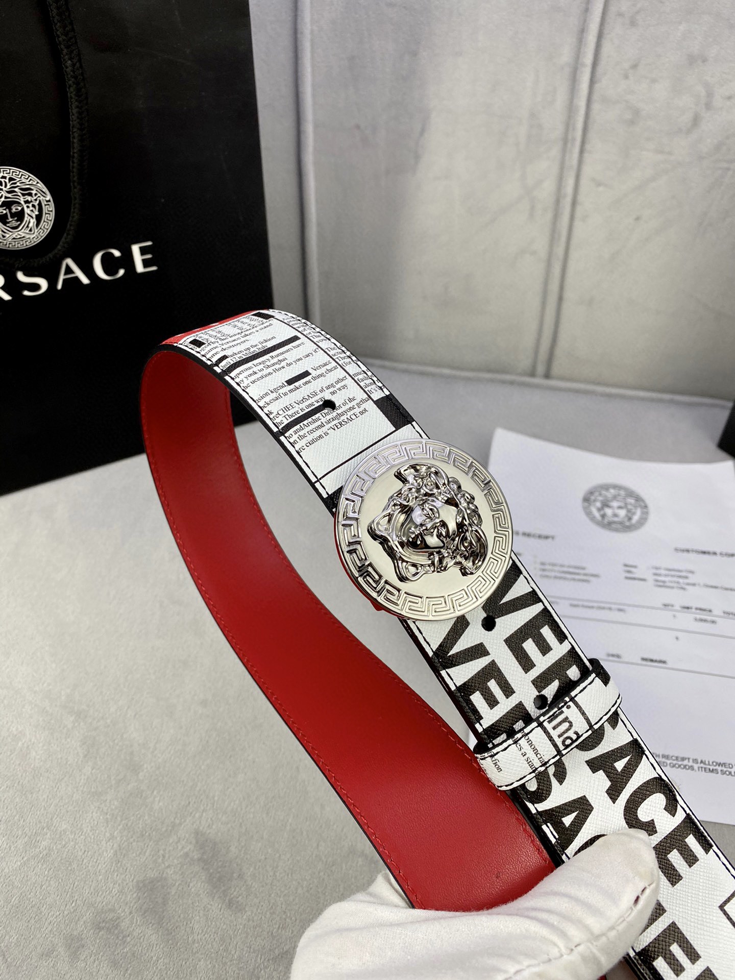 Versace Basic Belt Cow Leather S-m-l