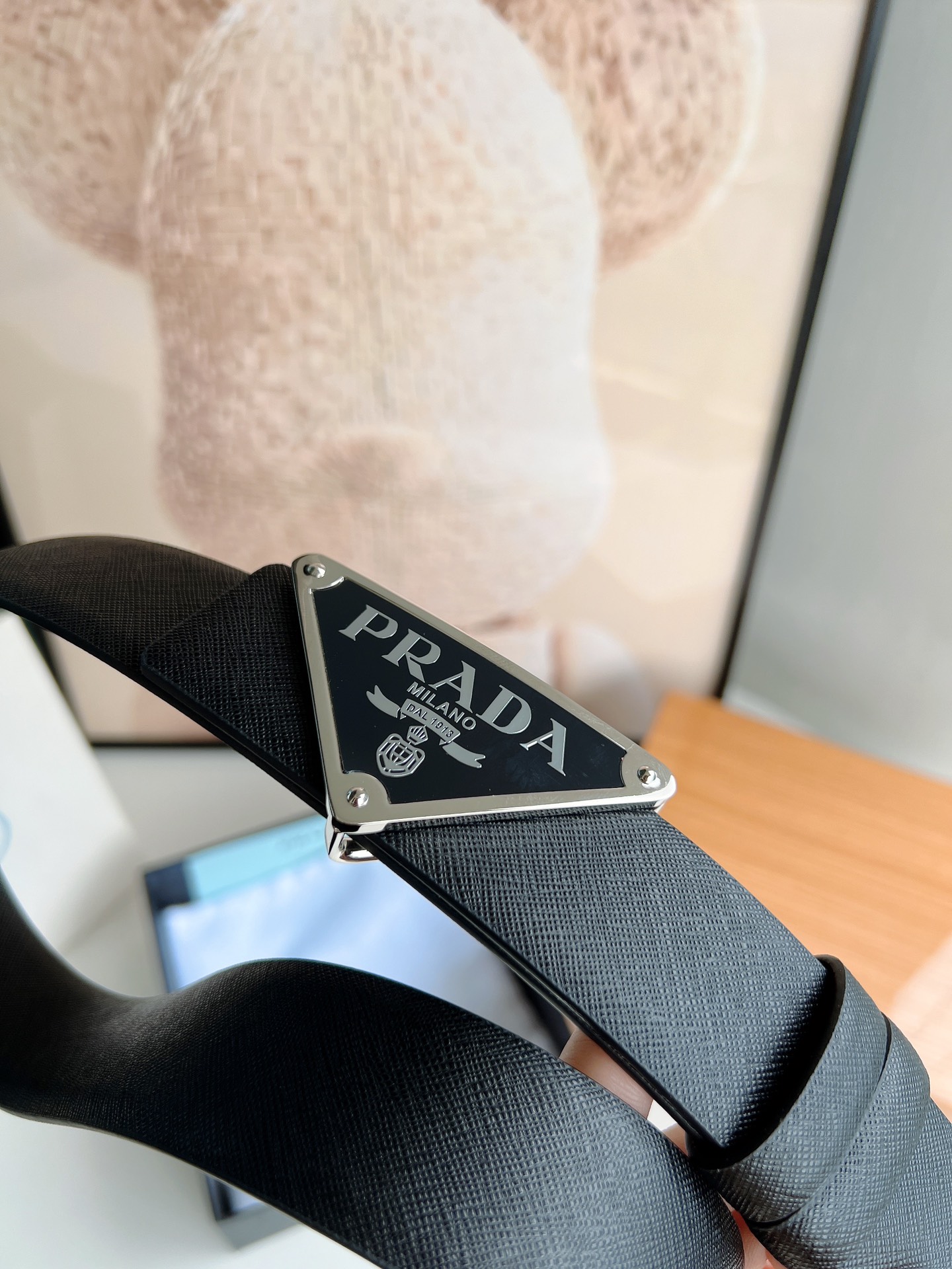Prada Male Leather Belt Cow Leather M-l