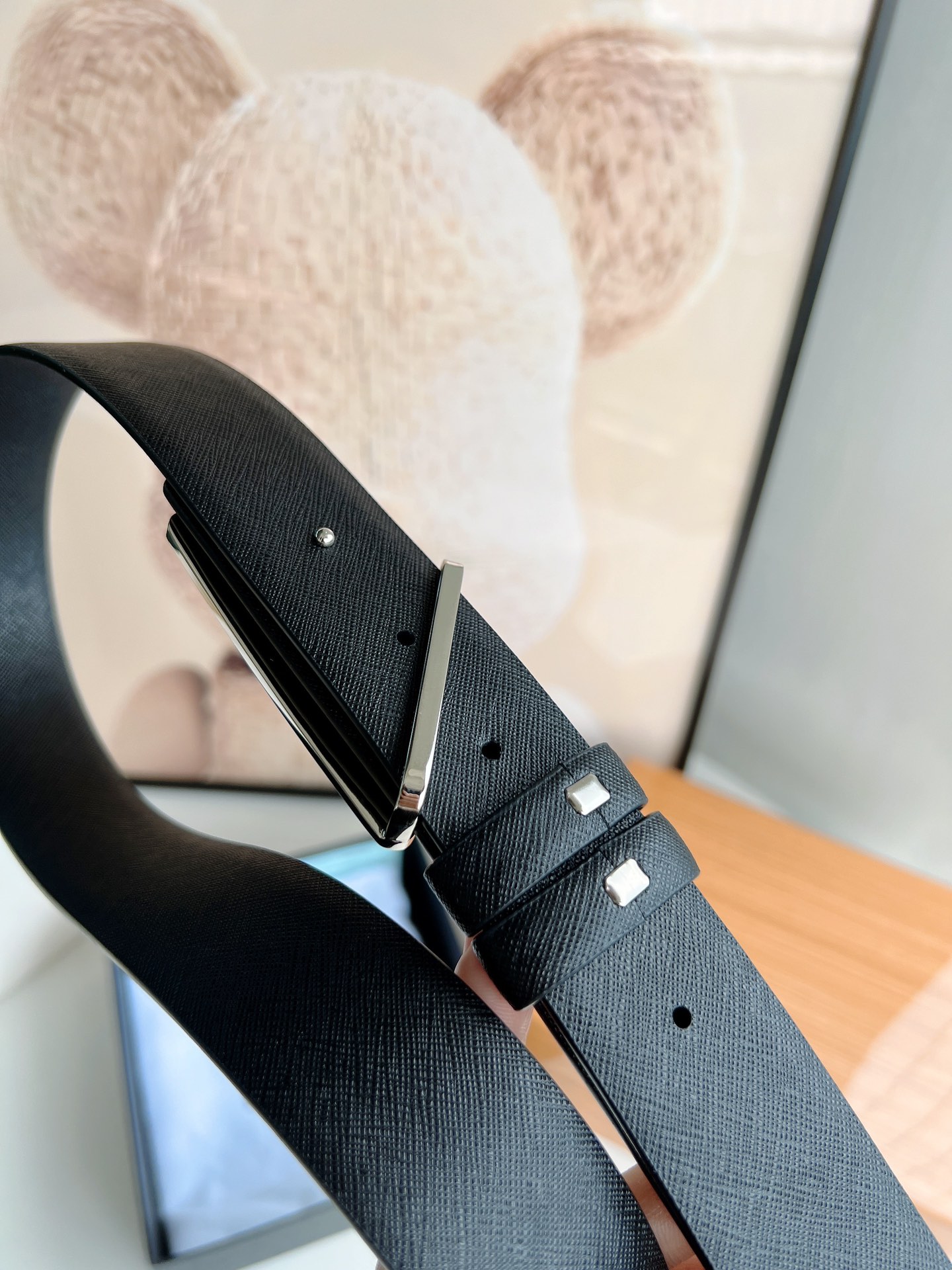 Prada Male Leather Belt Cow Leather M-l