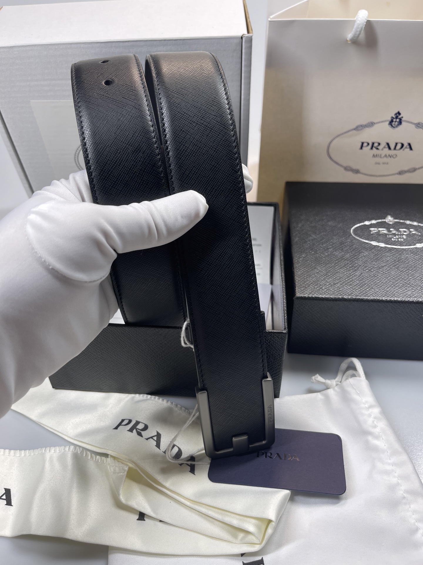 Prada Male Basic Belt Cow Leather S