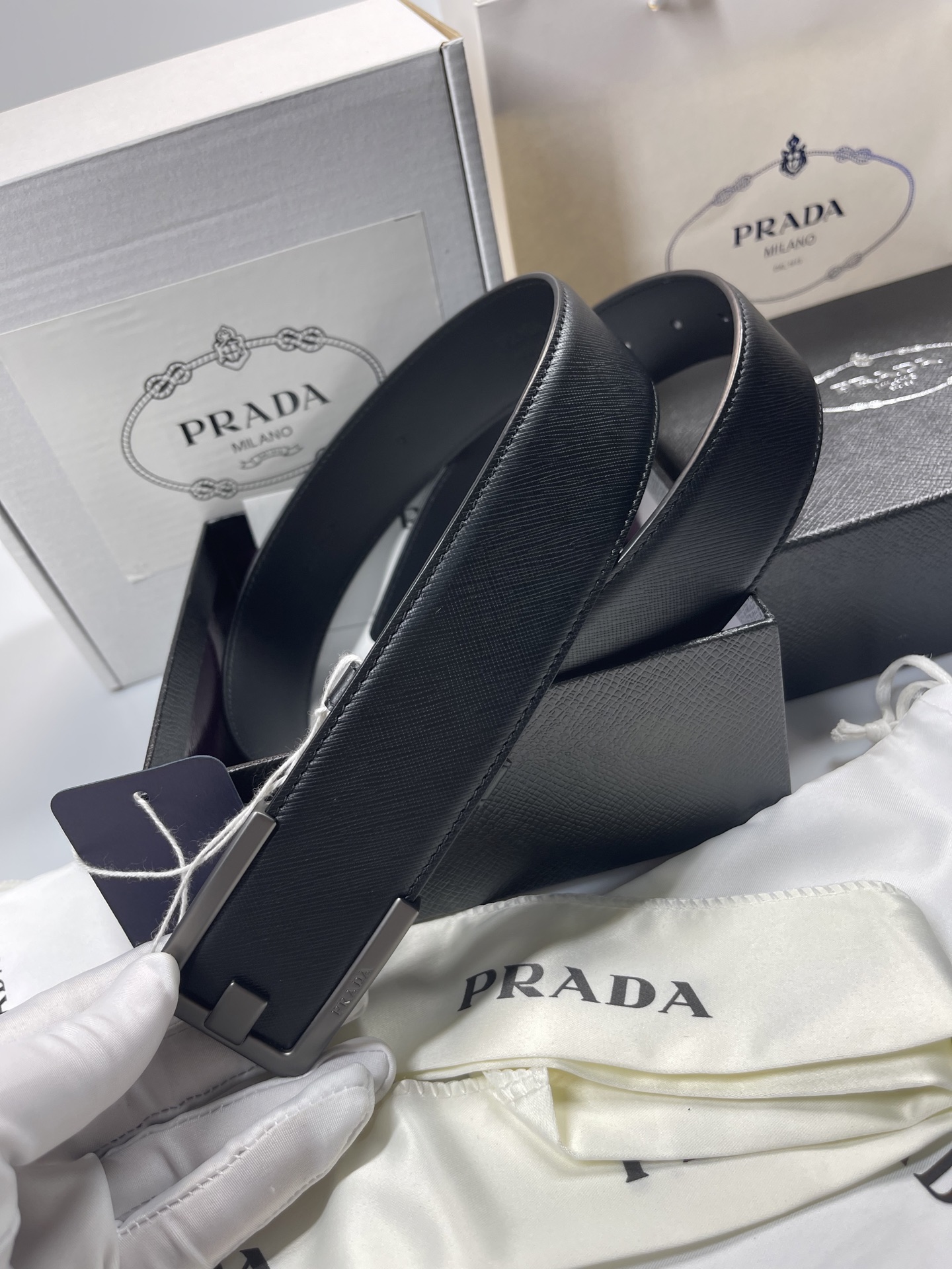 Prada Male Basic Belt Cow Leather S